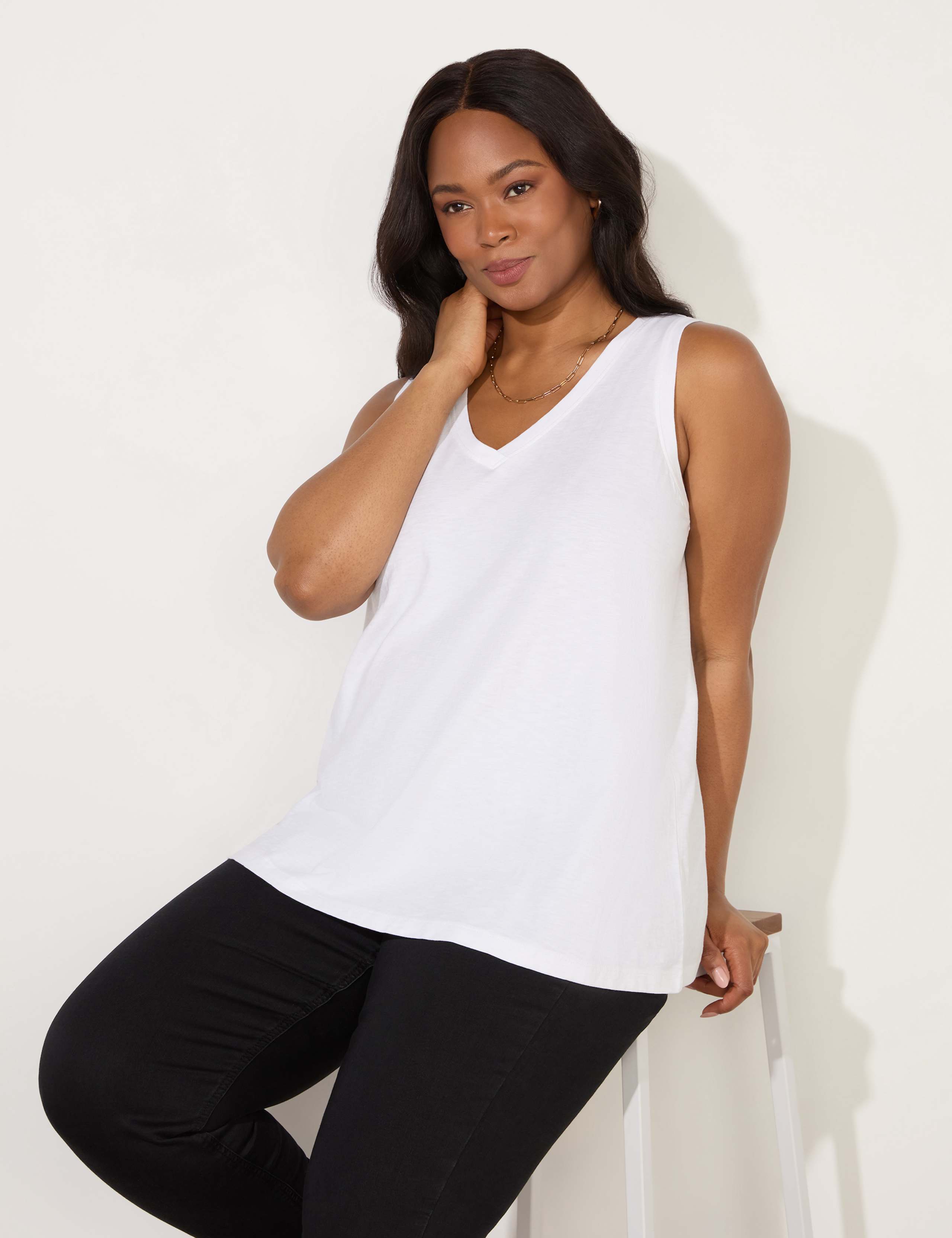 Pure Cotton V-Neck Vest 1 of 4