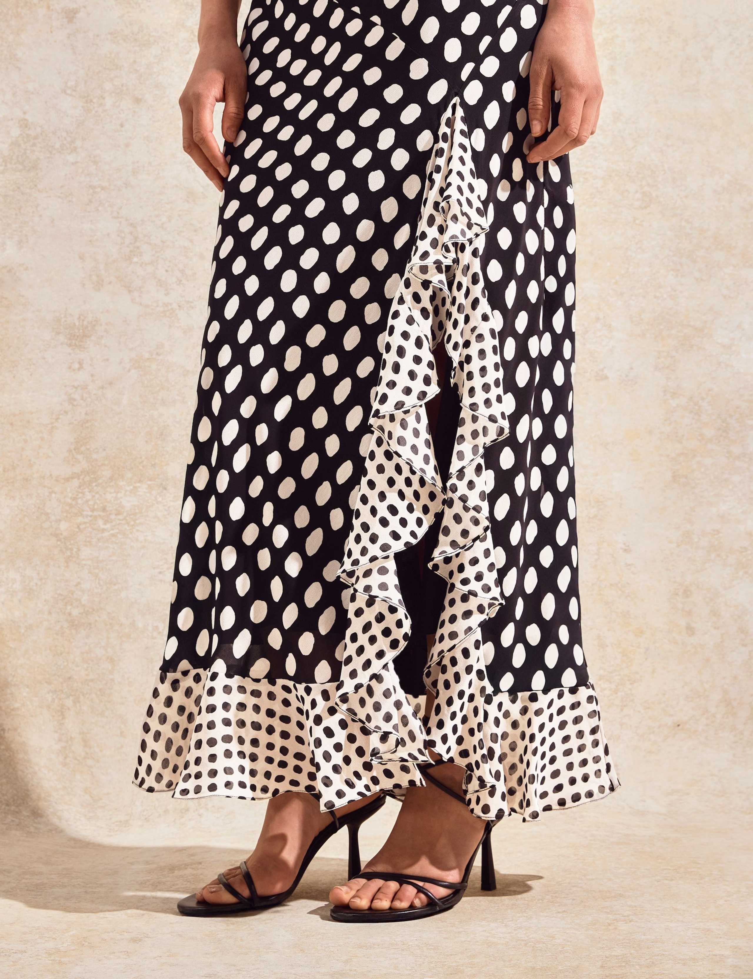 Polka Dot Strappy Slip Dress 2 of 5