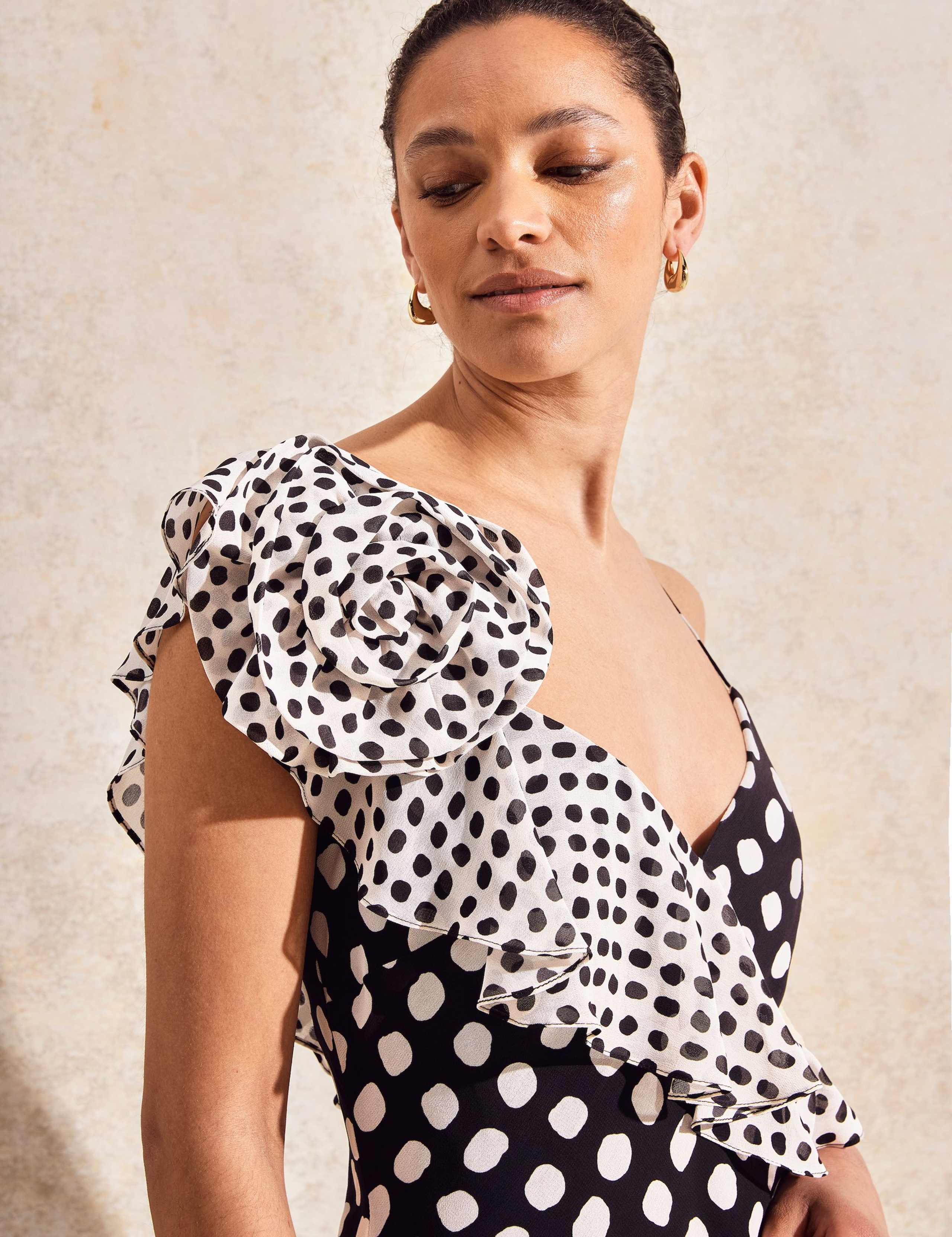 Polka Dot Strappy Slip Dress 4 of 5
