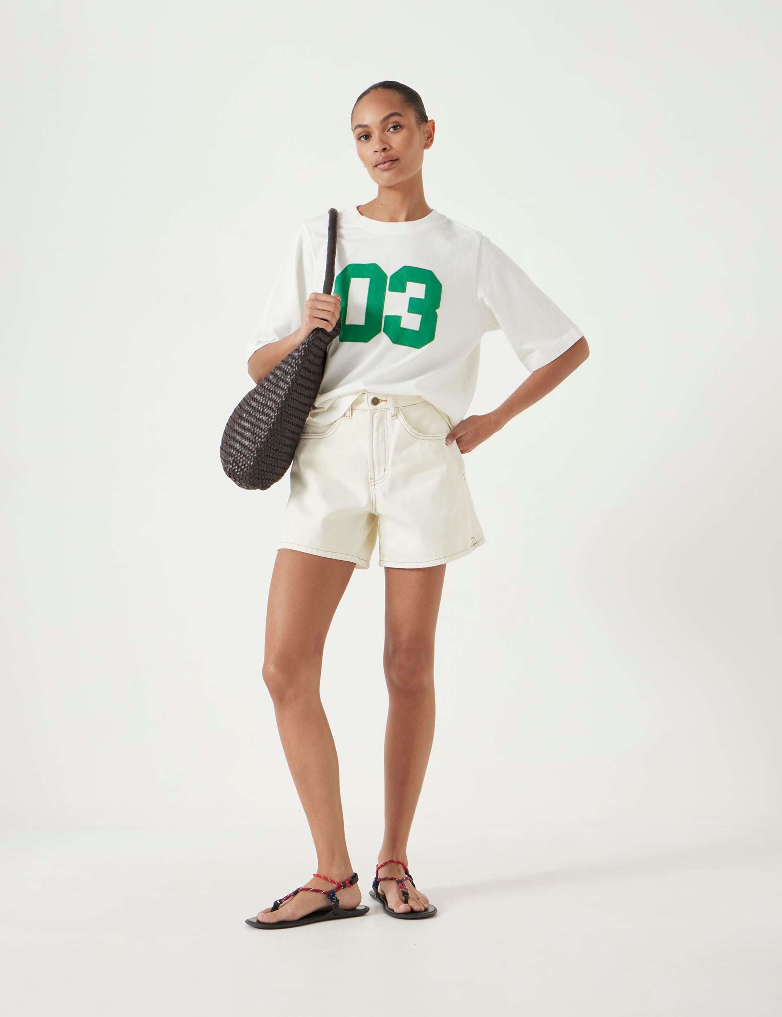 Pure Cotton Collegiate Graphic T-Shirt 3 of 5