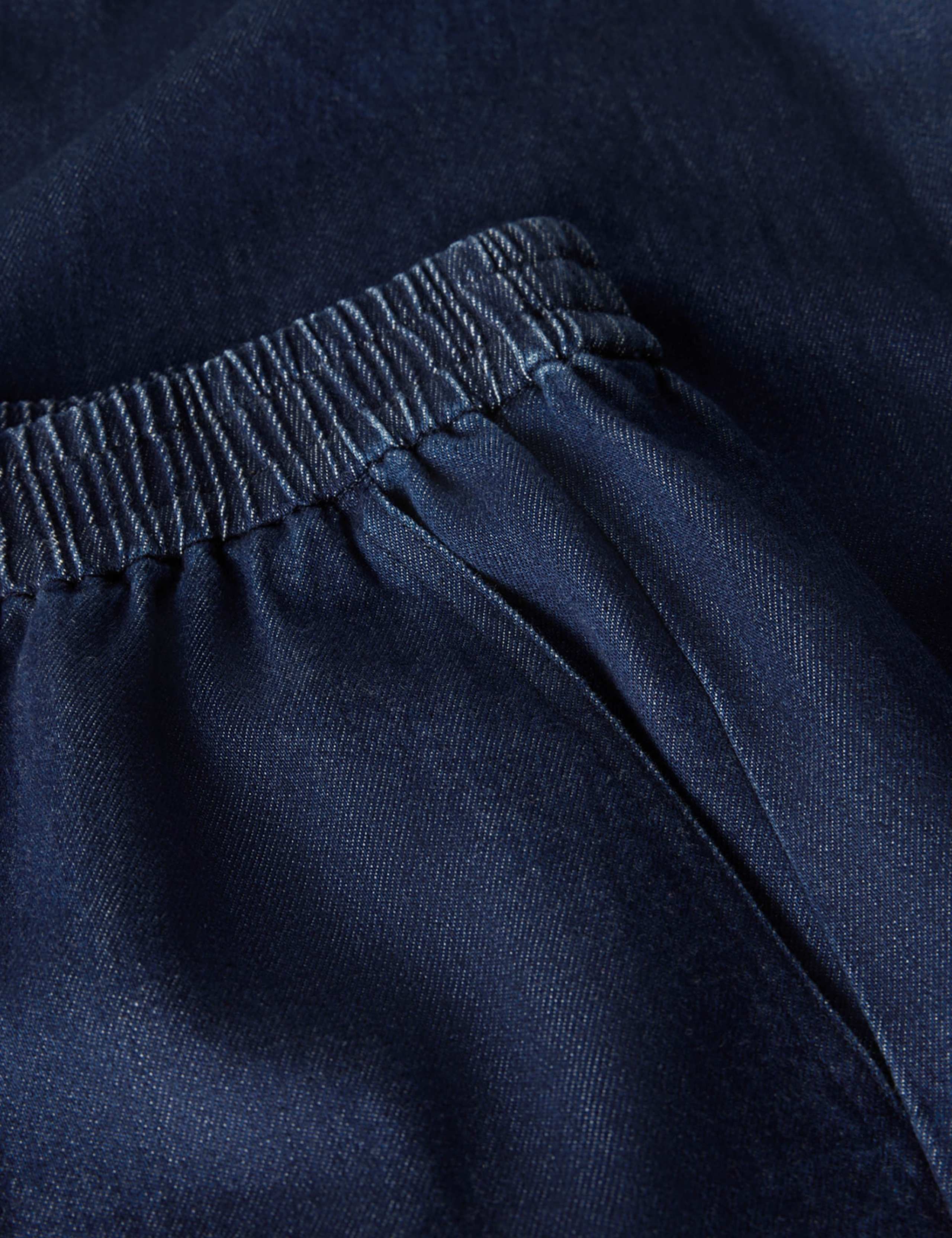 Denim Tie Hem Relaxed Balloon Trousers 3 of 7