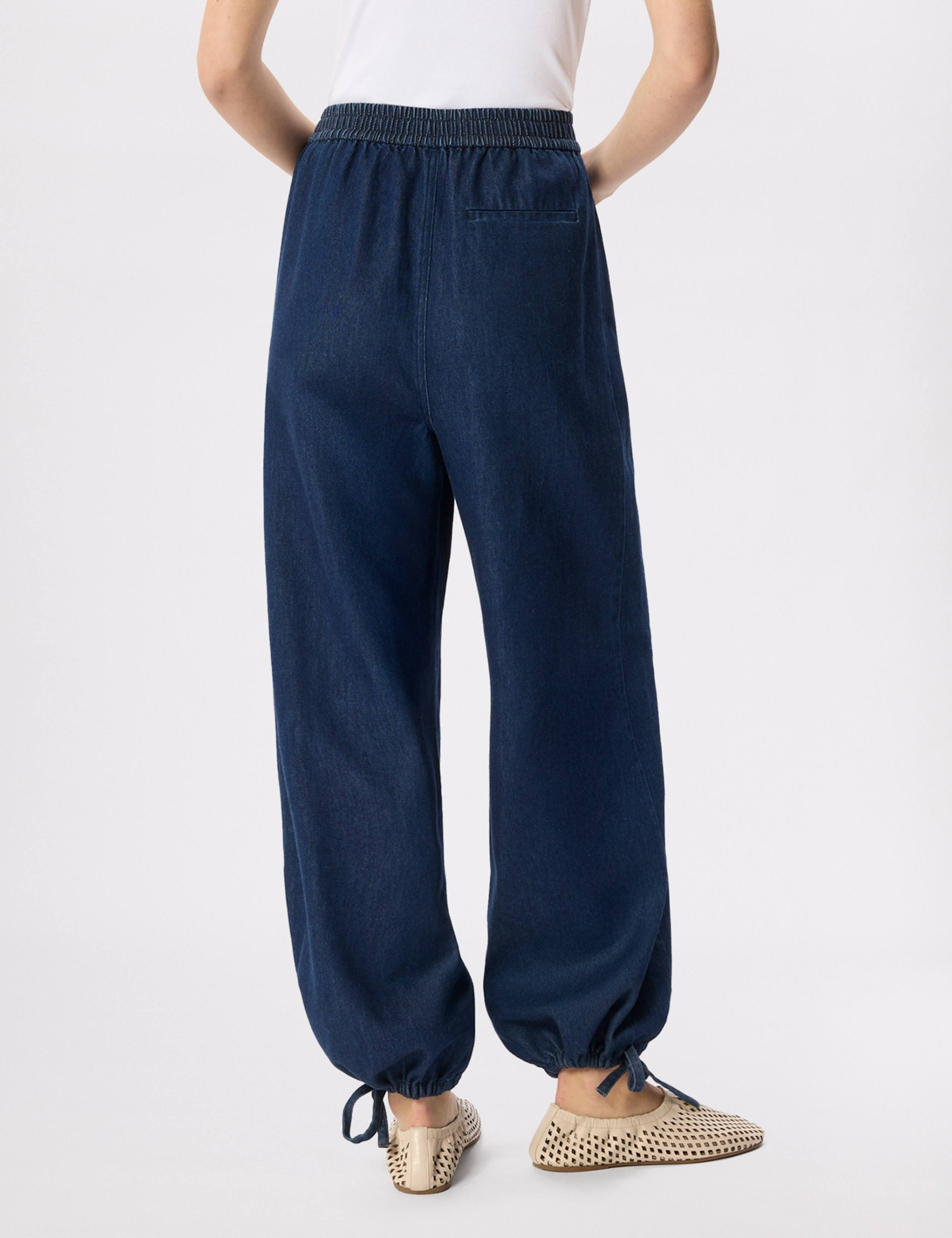 Denim Tie Hem Relaxed Balloon Trousers 4 of 7