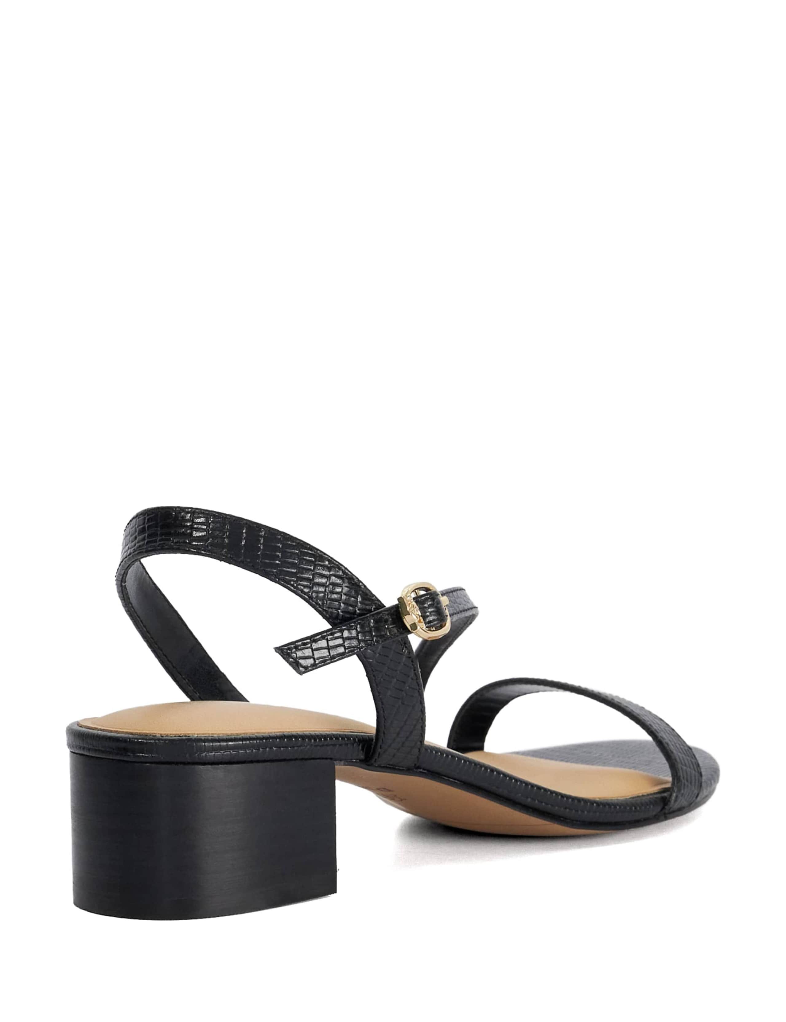 Leather Block Heel Sandals 4 of 5