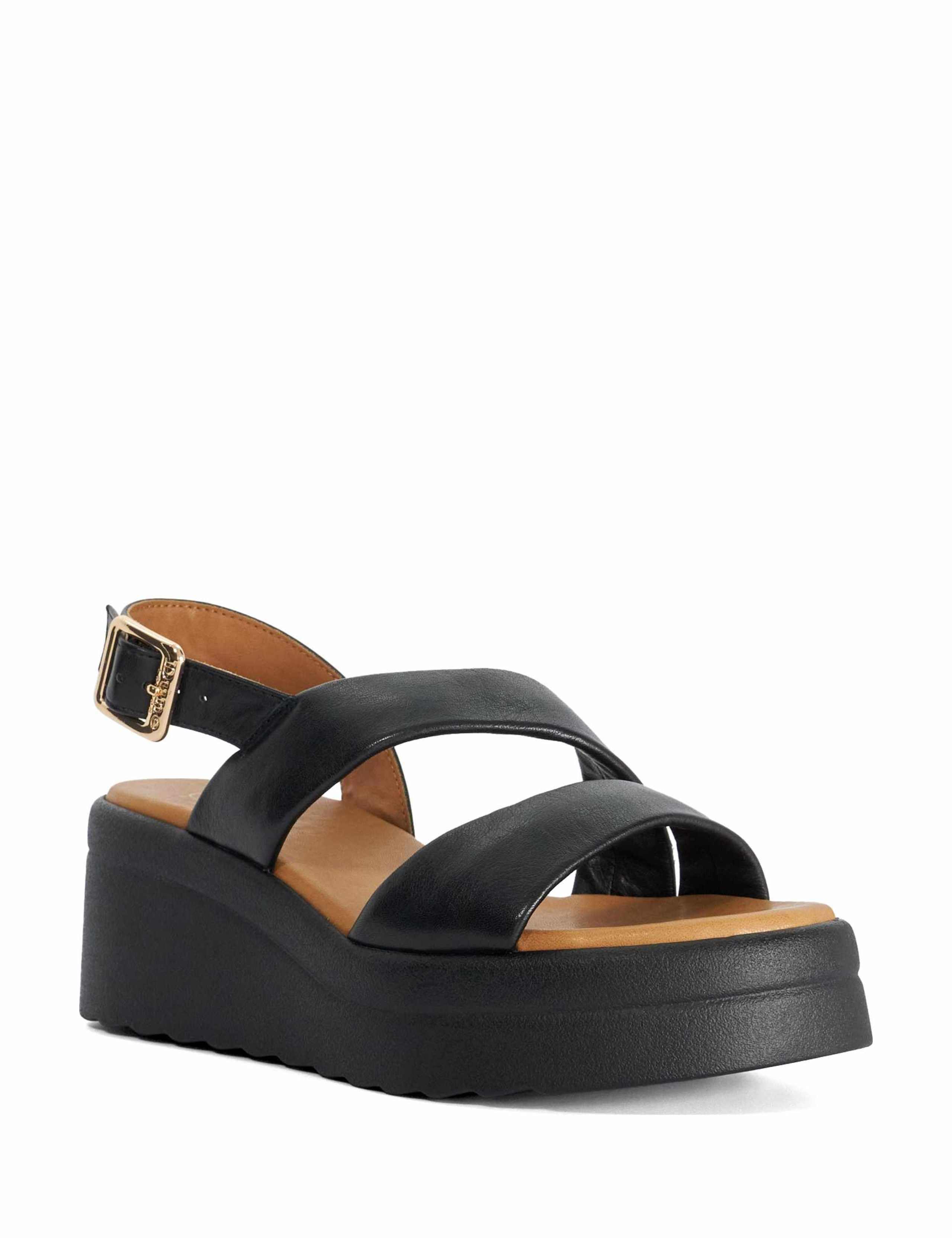 Karing Leather Buckle Wedge Sandals 3 of 5
