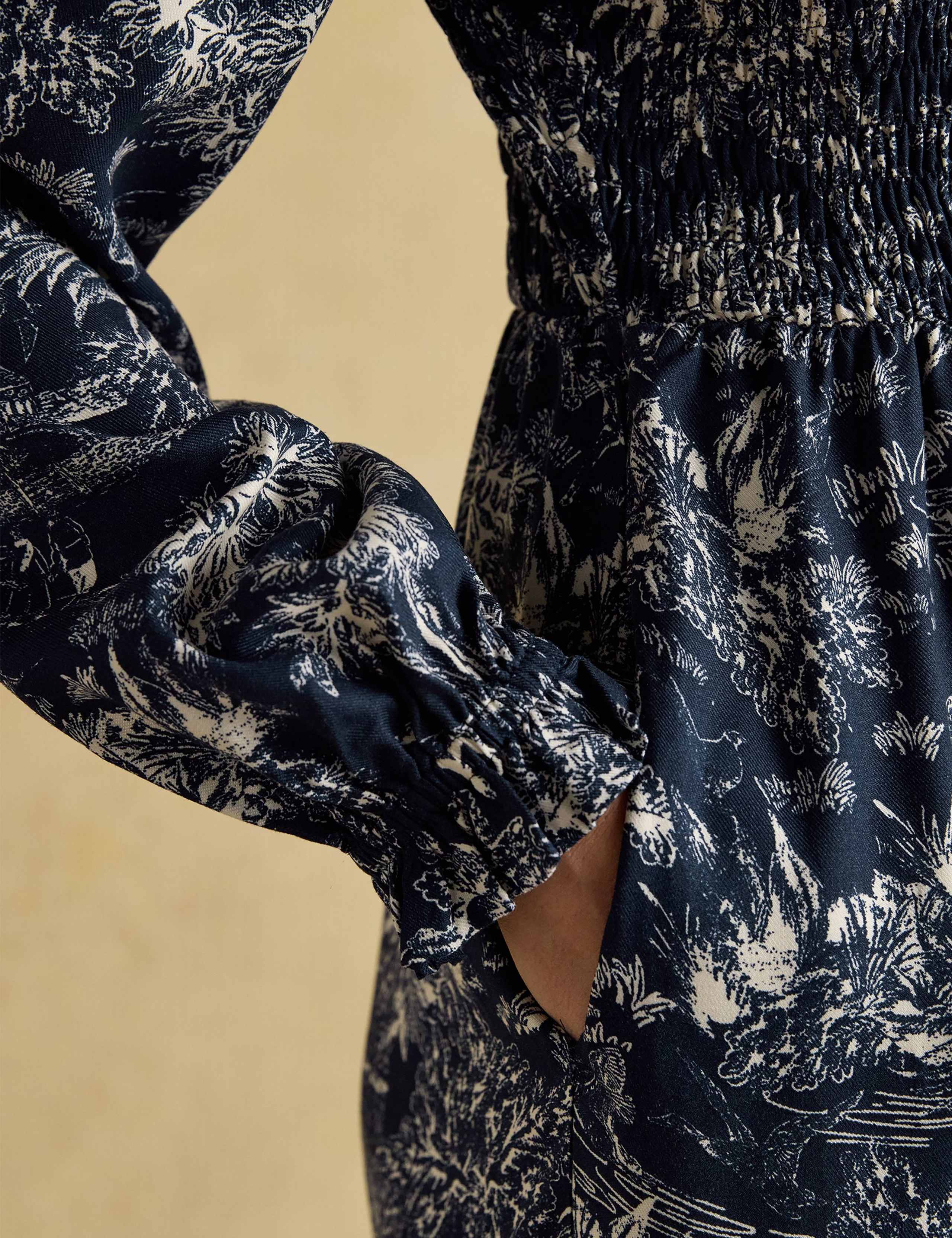 Printed Round Neck Midaxi Tiered Dress 9 of 9