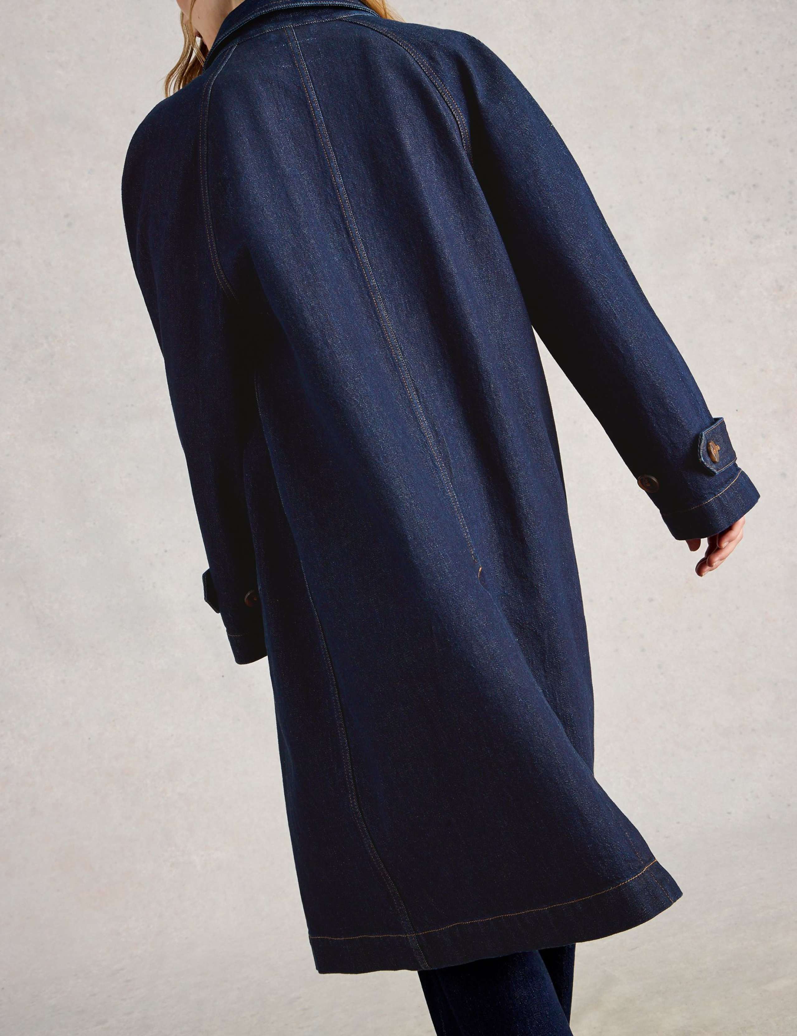 Denim Collared Longline Coat 3 of 6