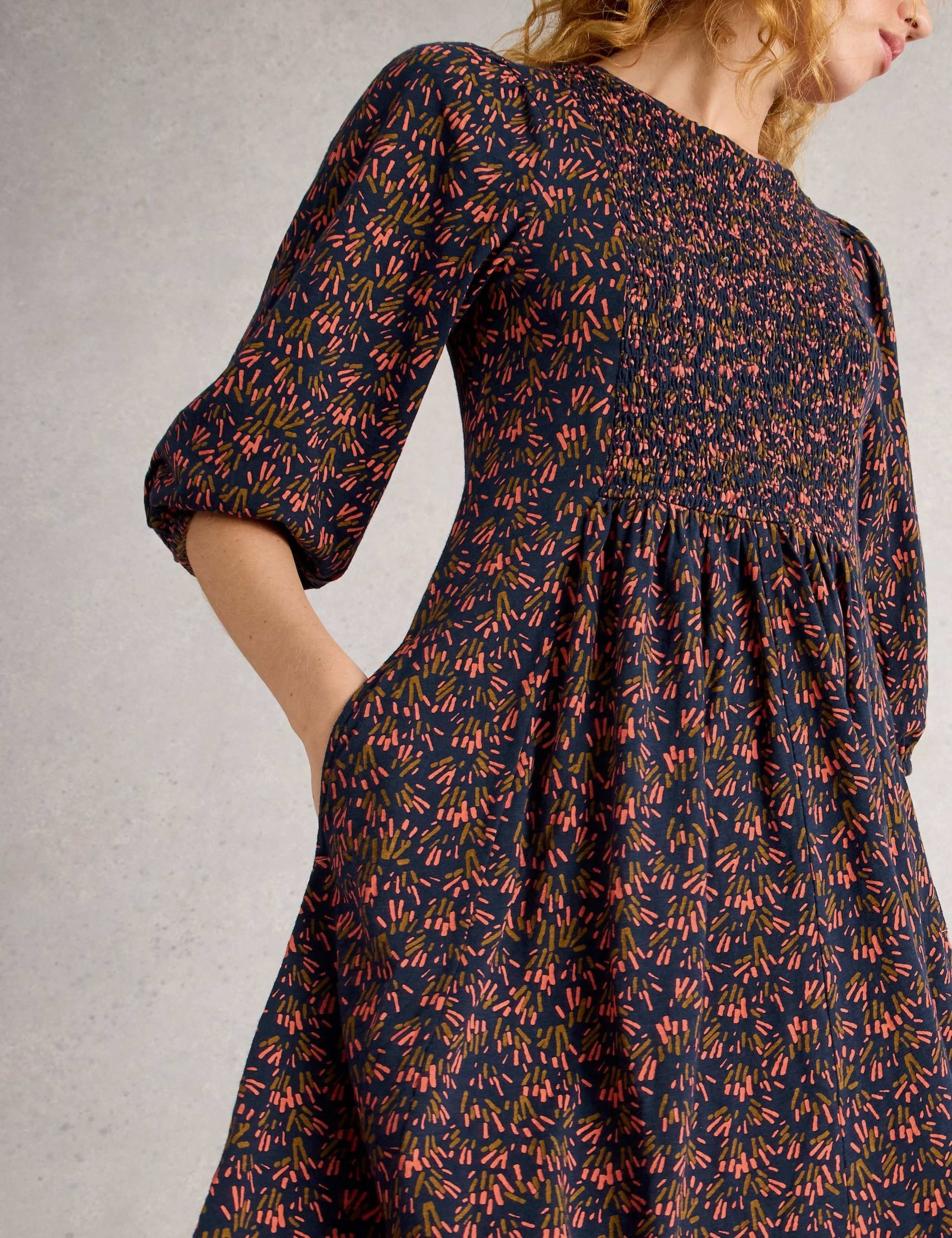Pure Cotton Jersey Floral Mini Smock Dress 6 of 6
