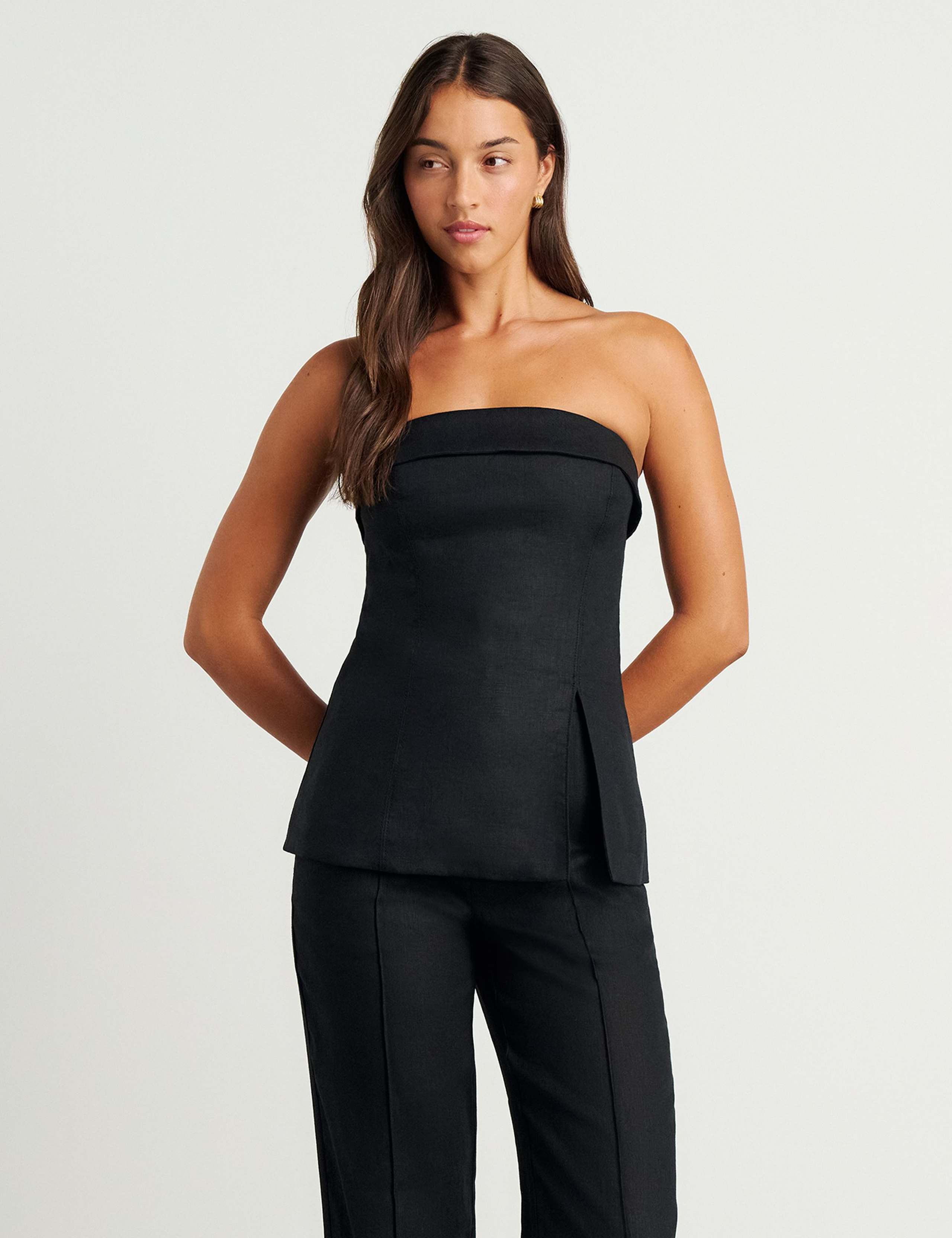 Pure Linen Off The Shoulder Bandeau Top 4 of 6