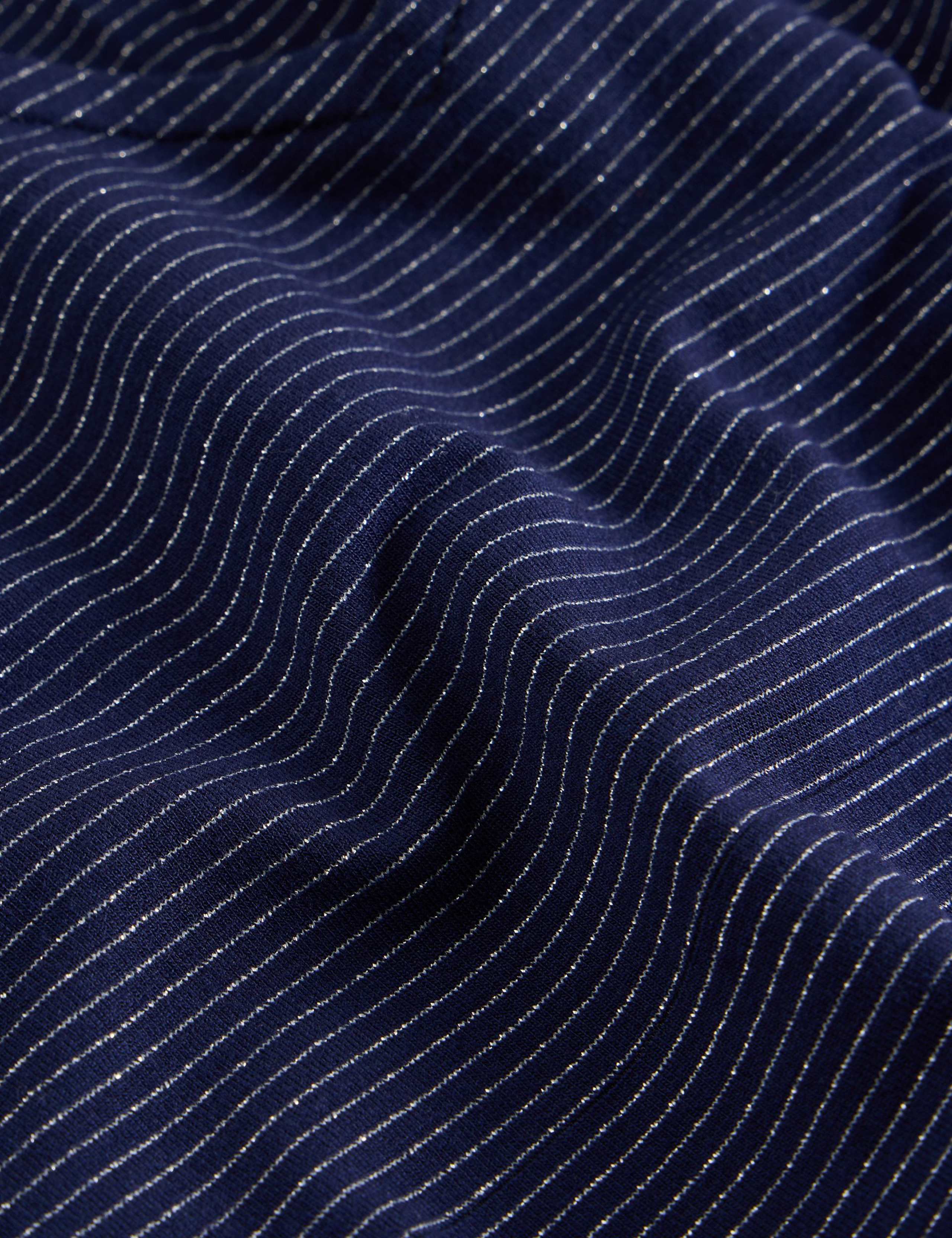 Jersey Sparkly Striped Waisted Dress 4 of 6