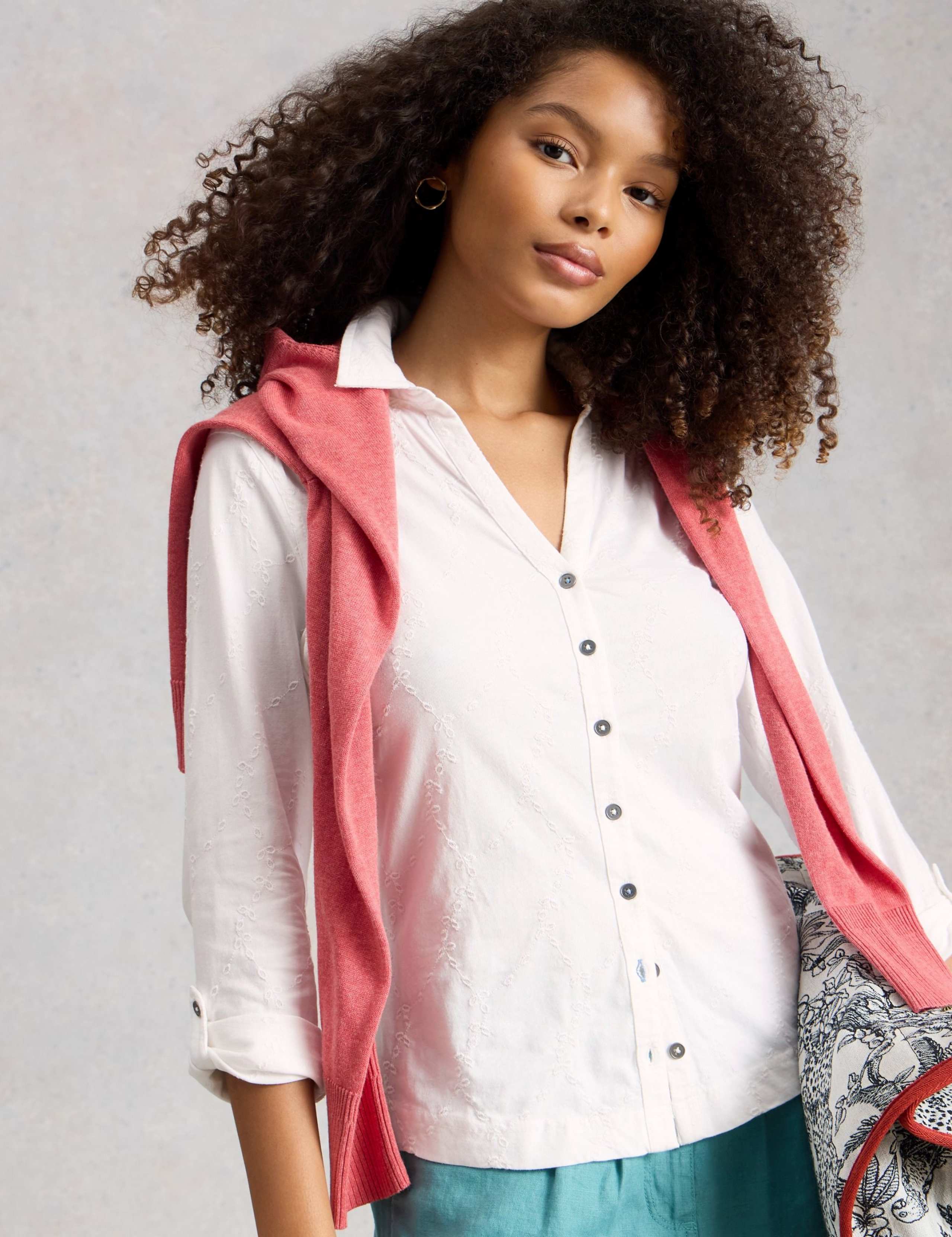 Pure Cotton Jersey Broderie Shirt 4 of 6