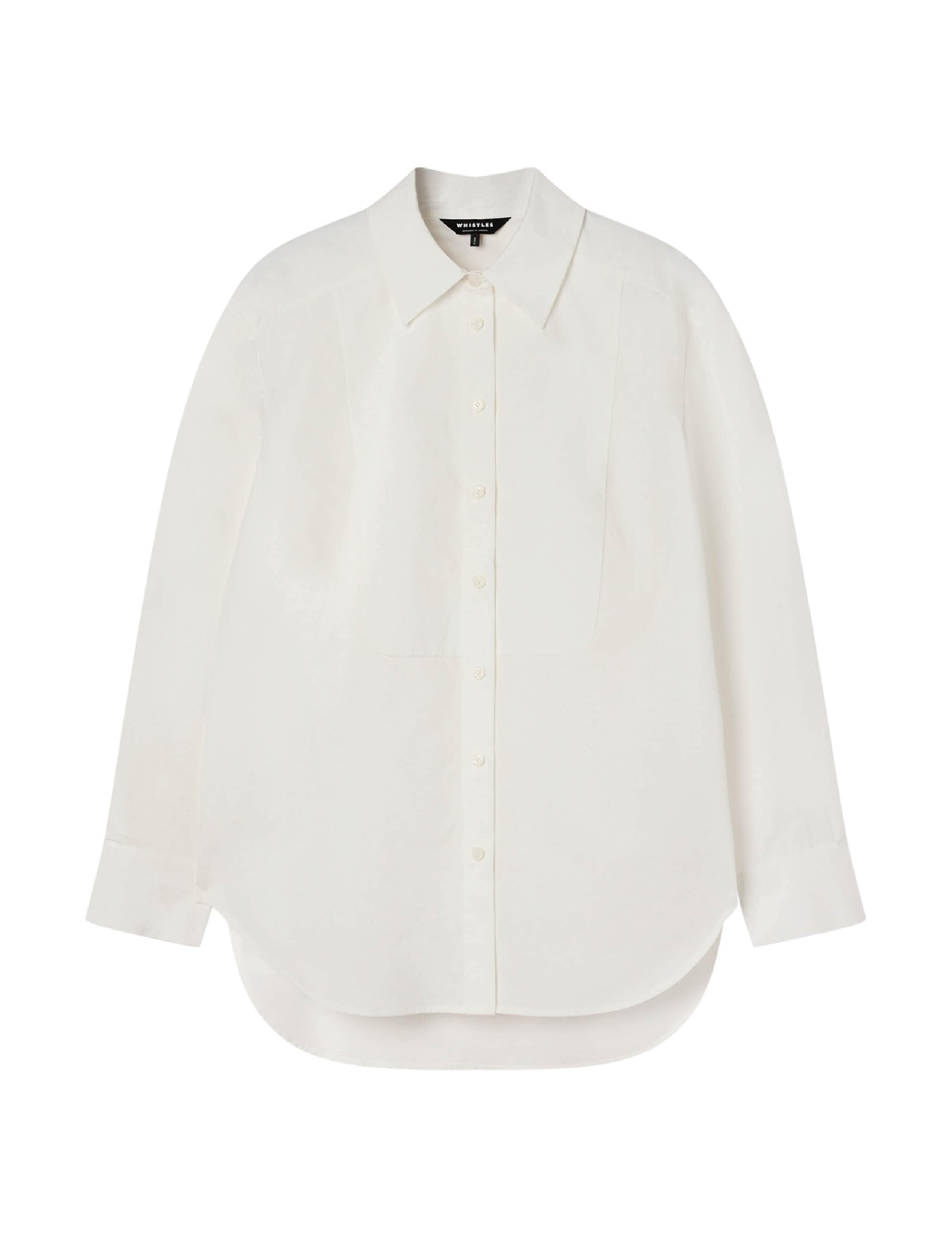 Pure Cotton Collared Bib Detail Shirt 2 of 7