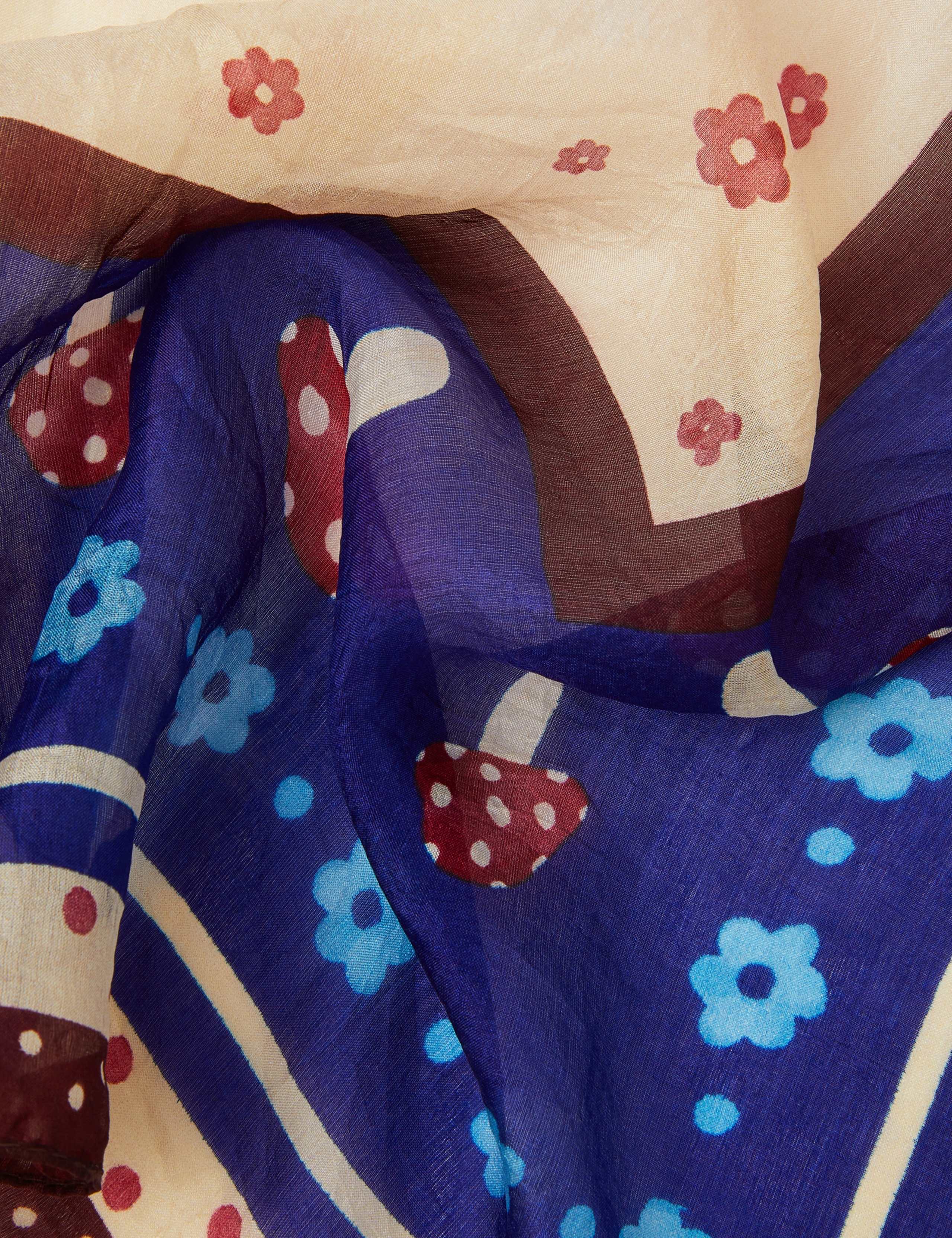 Pure Silk Printed Square Scarf 2 of 2