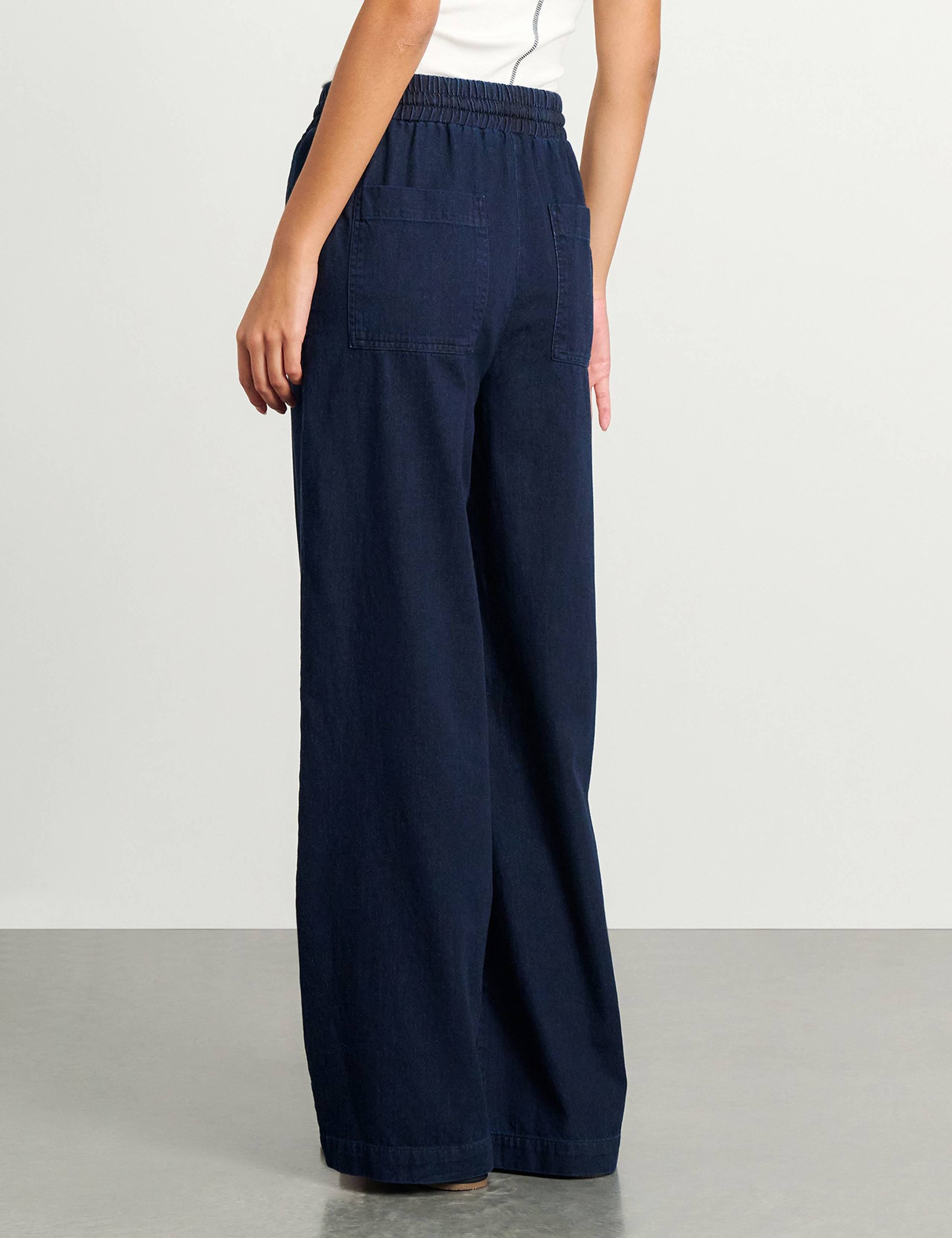 Pure Cotton Wide Leg Trousers 6 of 6