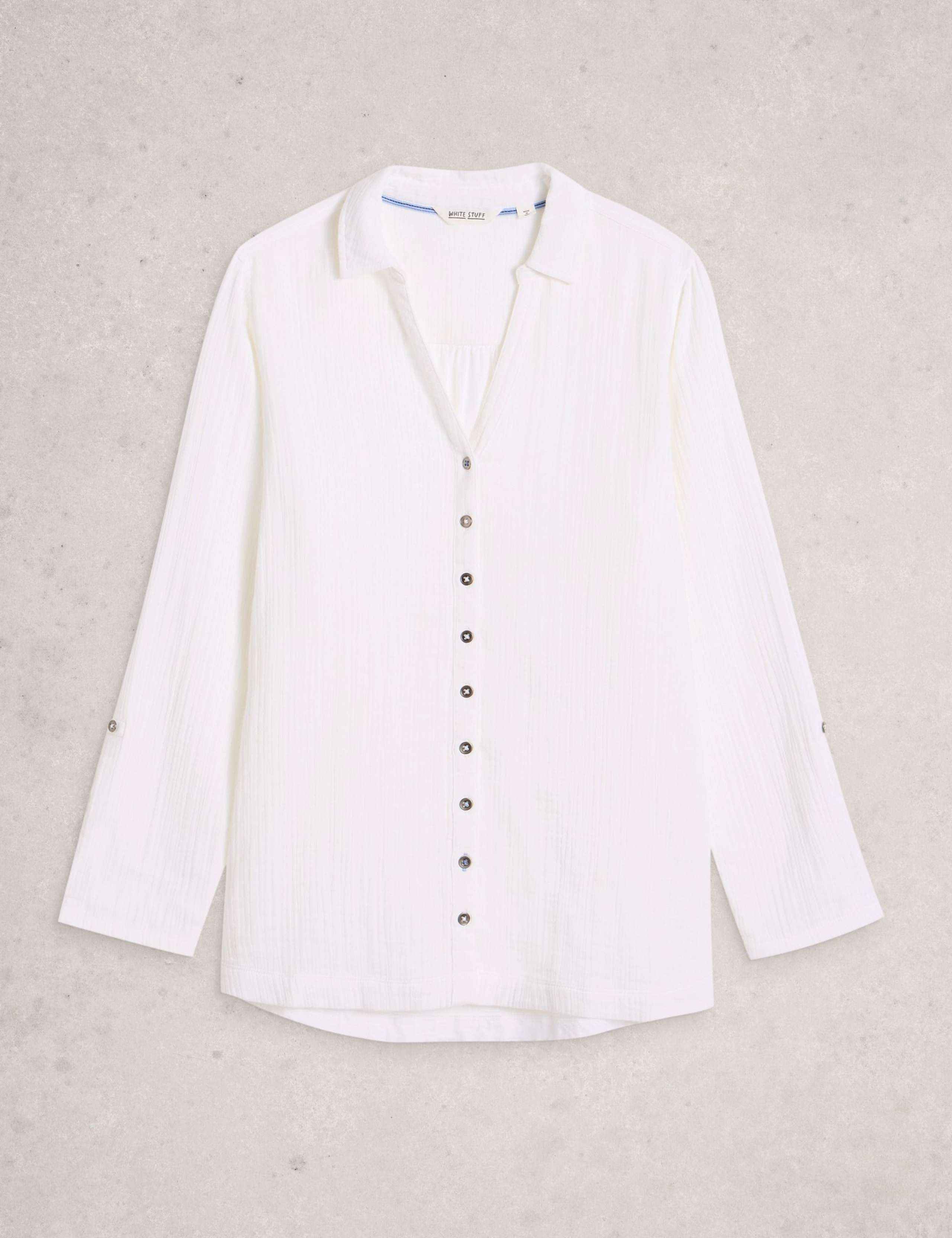 Pure Cotton Double Cloth Longline Shirt 2 of 6