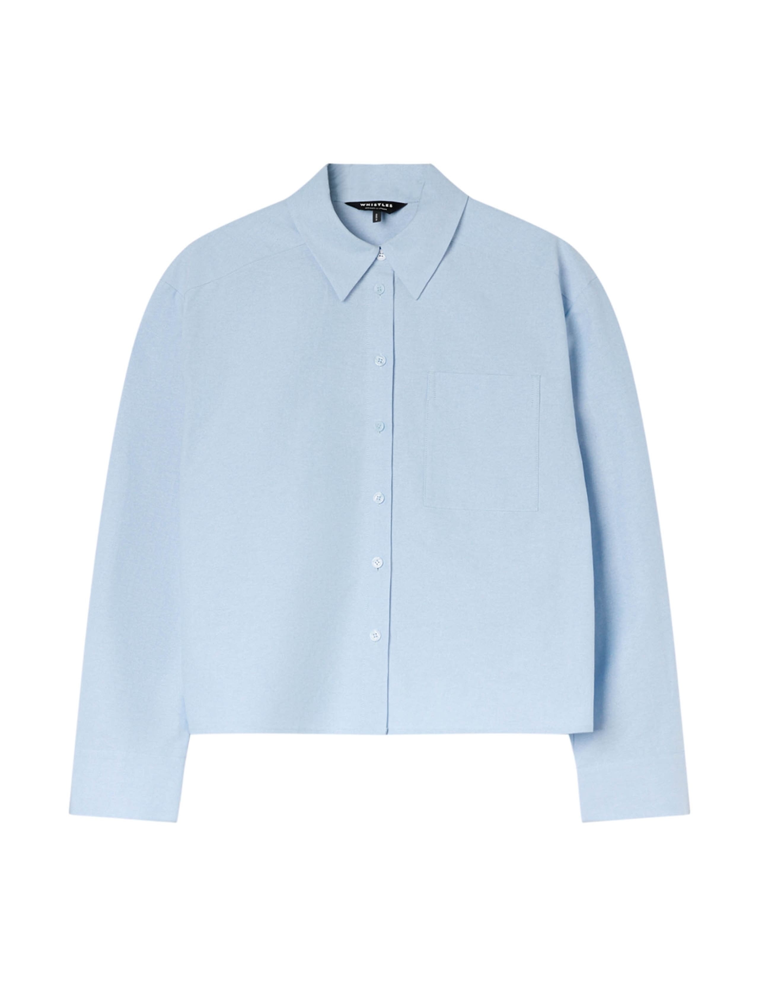 Pure Cotton Collared Boxy Button Through Shirt 2 of 7