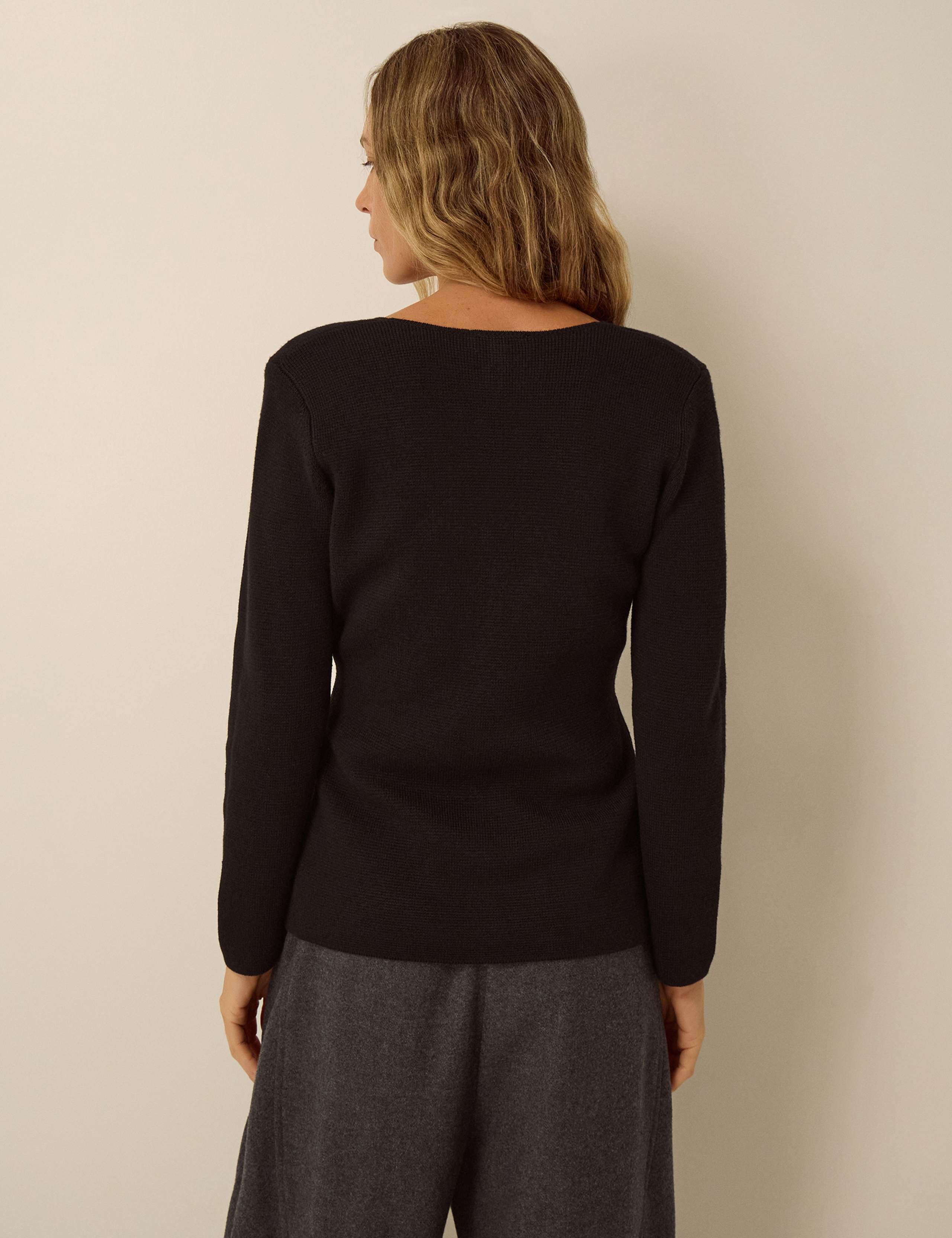 V Neck Button Front Cardigan 3 of 5