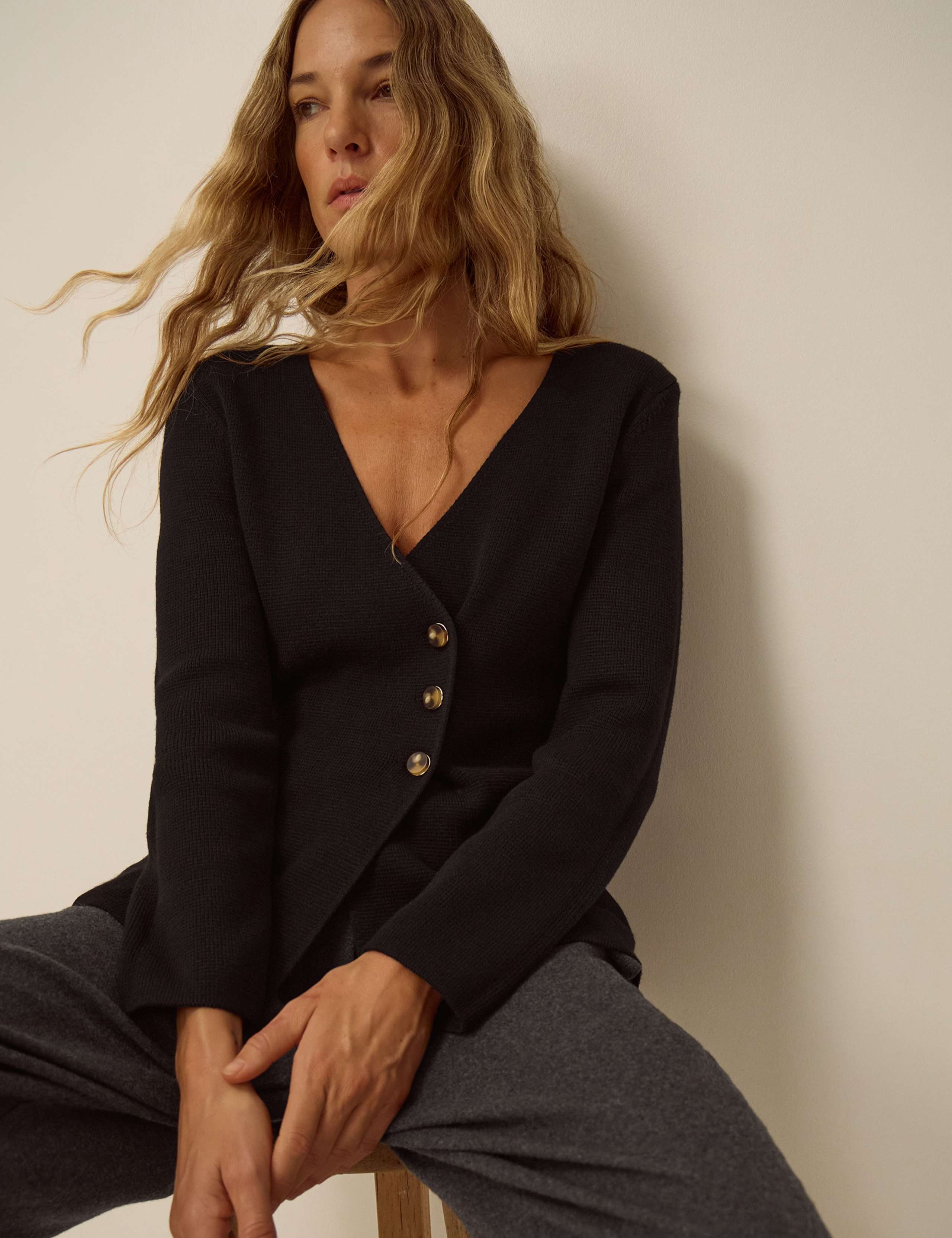 V Neck Button Front Cardigan 4 of 5