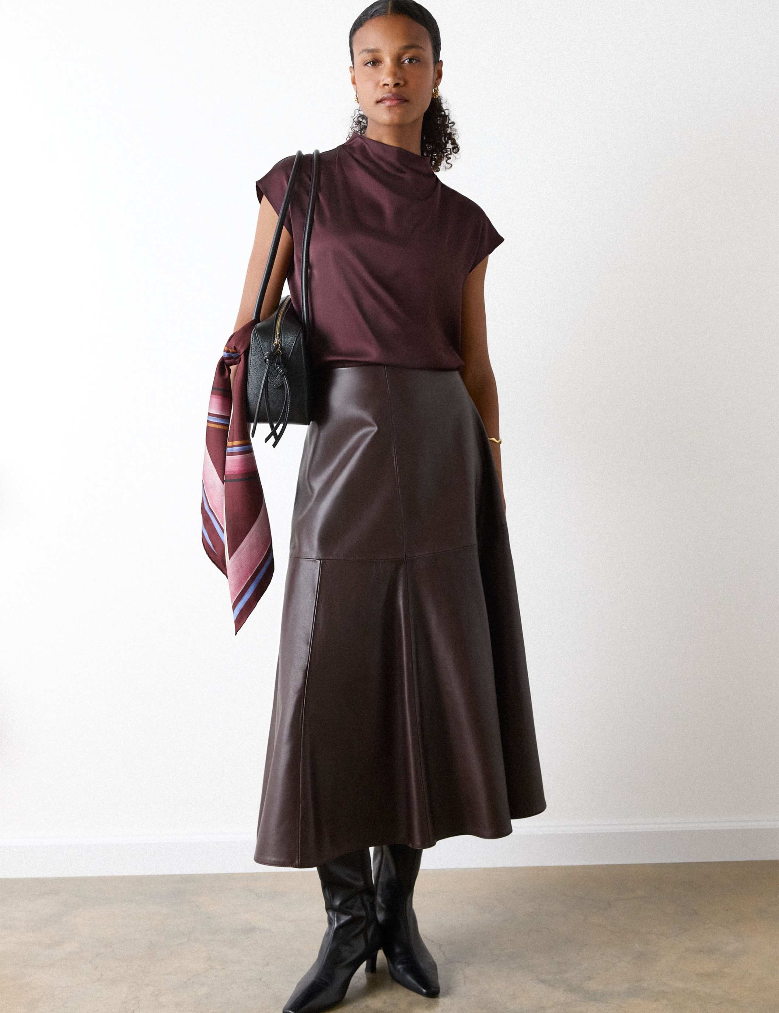 Satin Cowl Neck Blouse 1 of 5