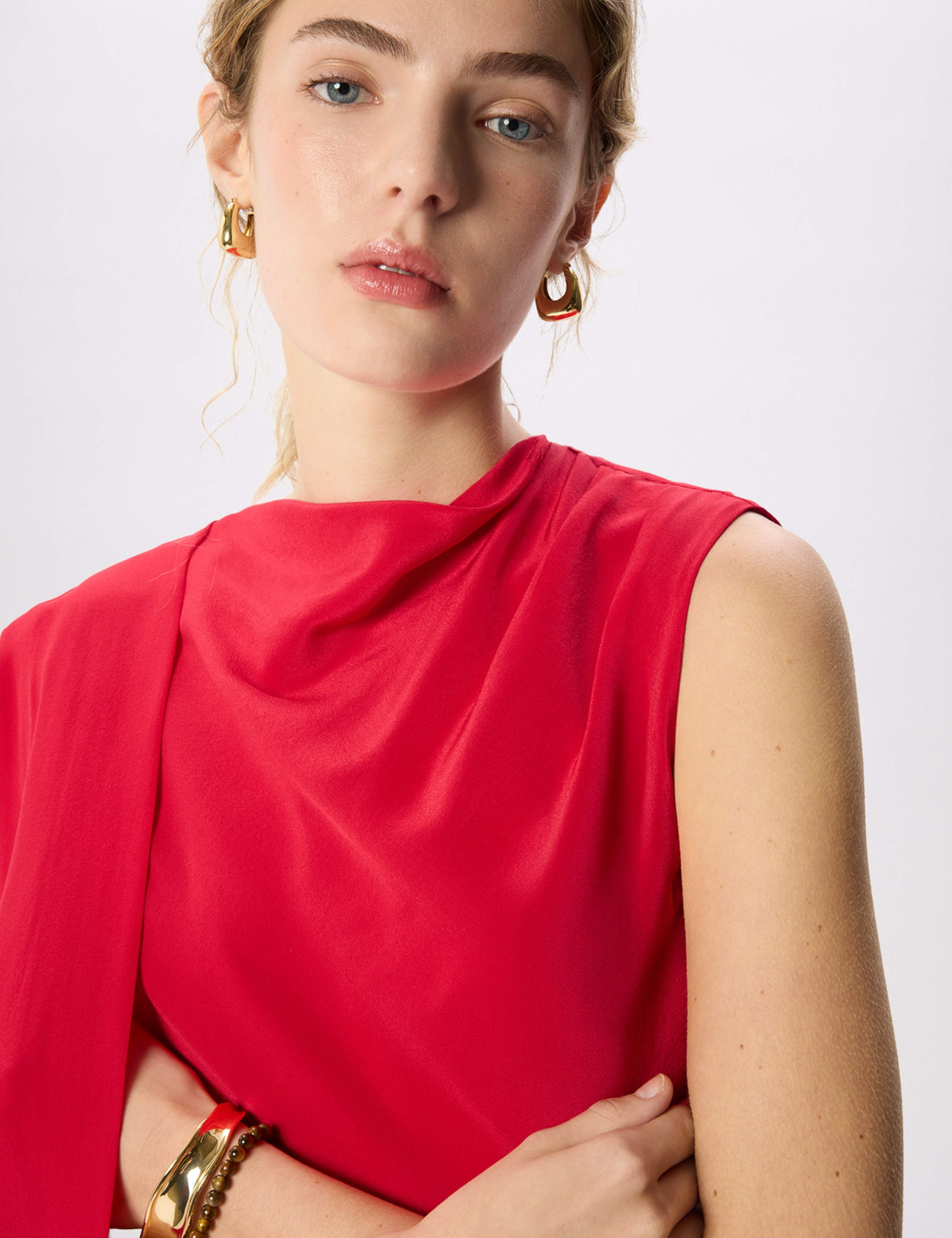 Pure Silk Cowl Neck Scarf Top 5 of 7
