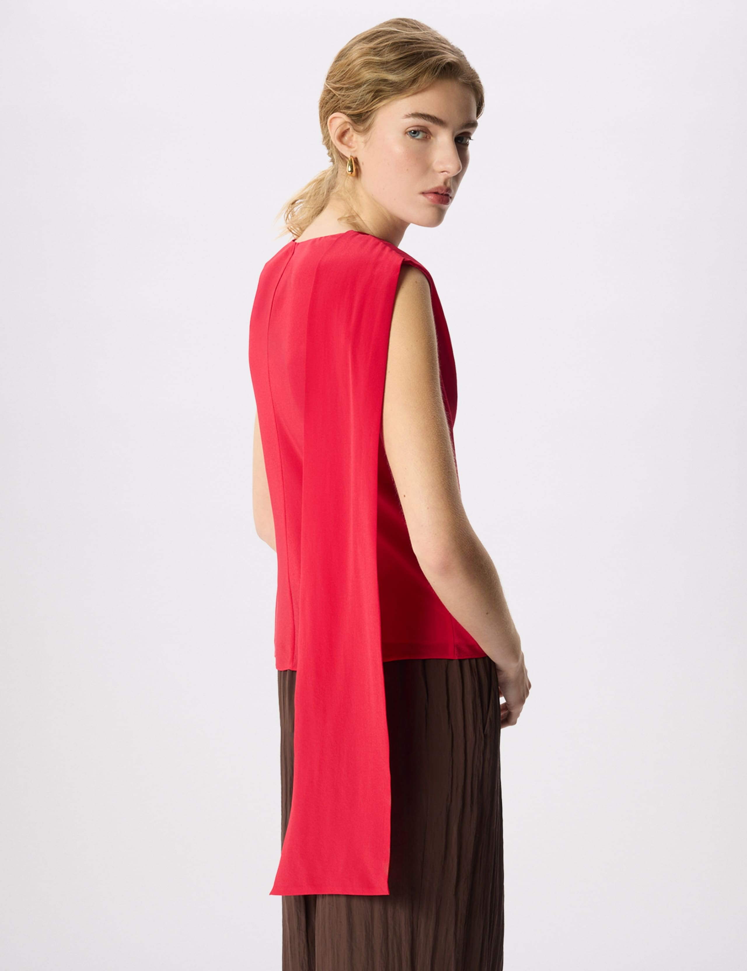 Pure Silk Cowl Neck Scarf Top 7 of 7