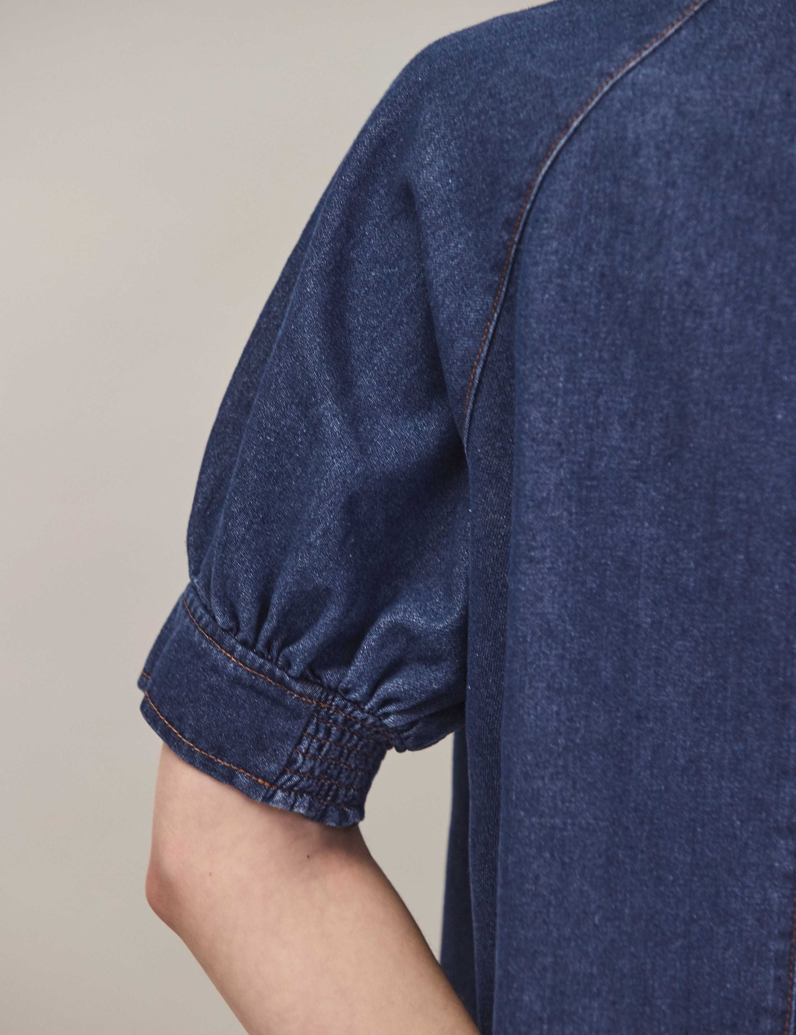 Denim Puff Sleeve Shirt 3 of 7