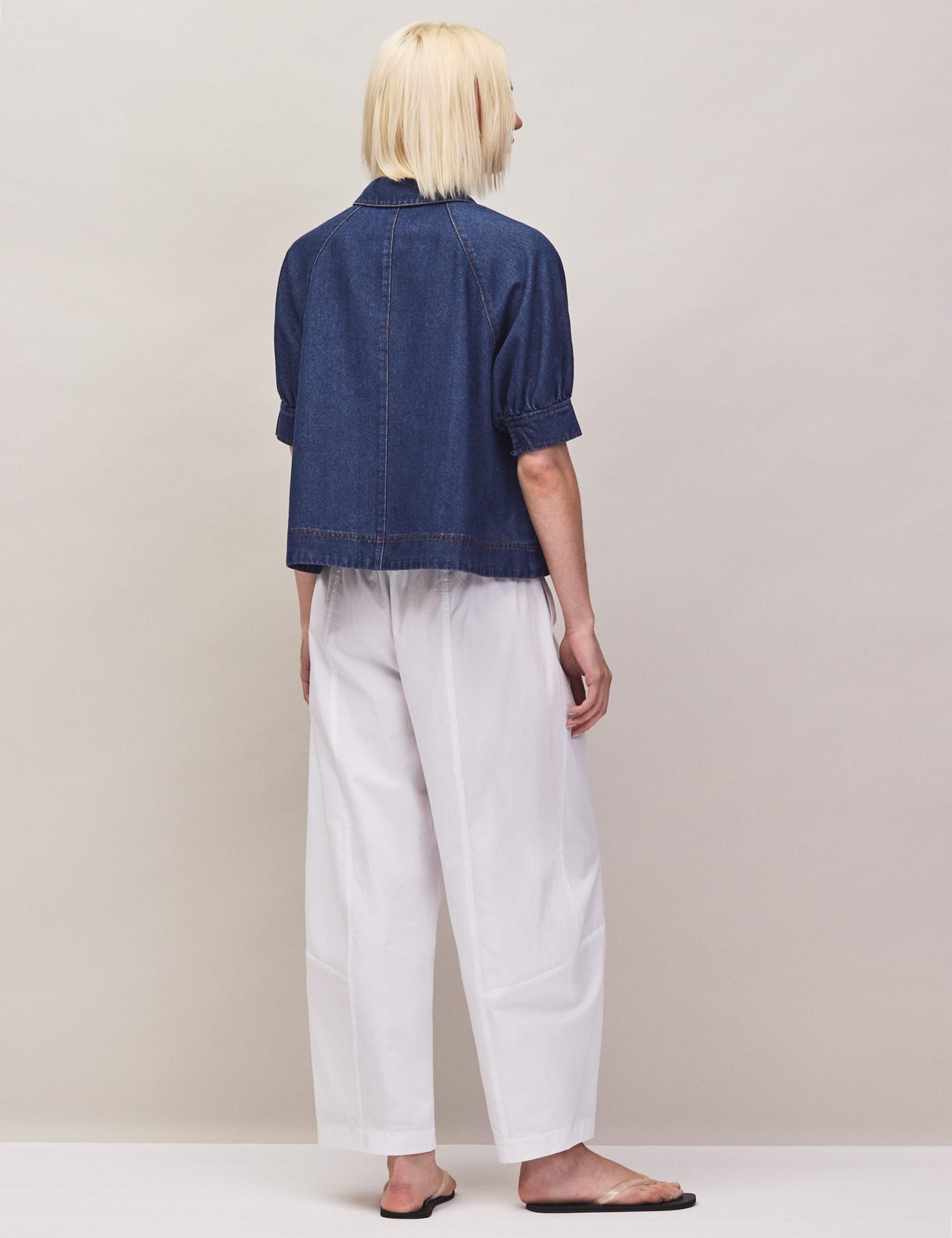 Denim Puff Sleeve Shirt 4 of 7