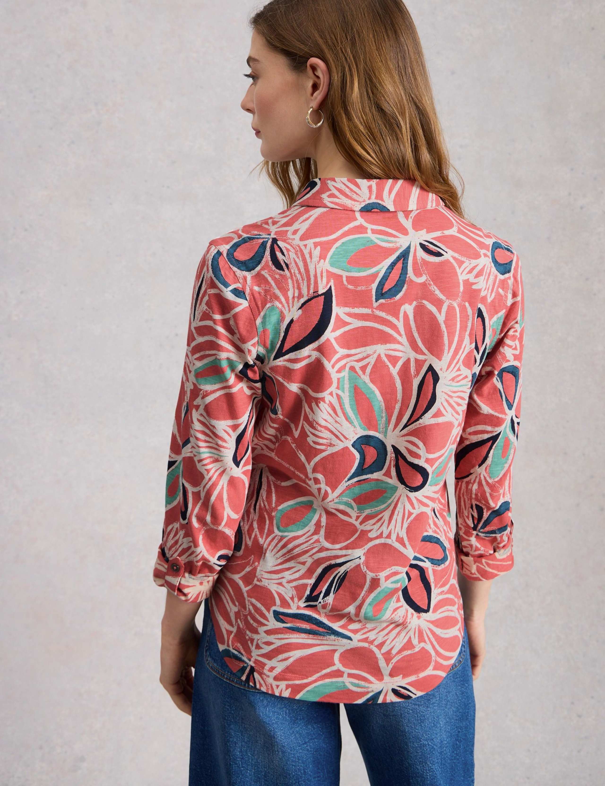 Pure Cotton Jersey Floral Shirt 3 of 6
