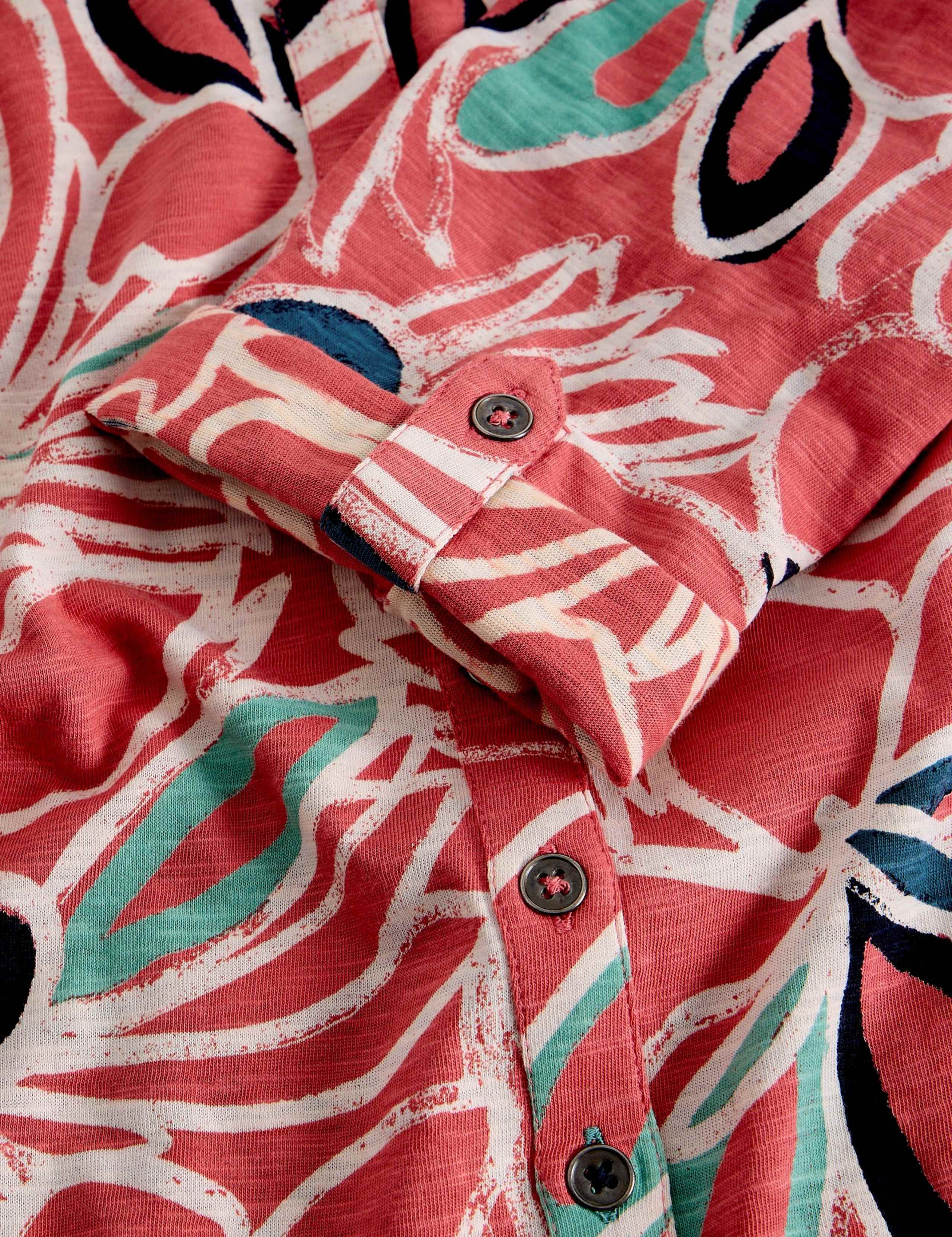 Pure Cotton Jersey Floral Shirt 5 of 6