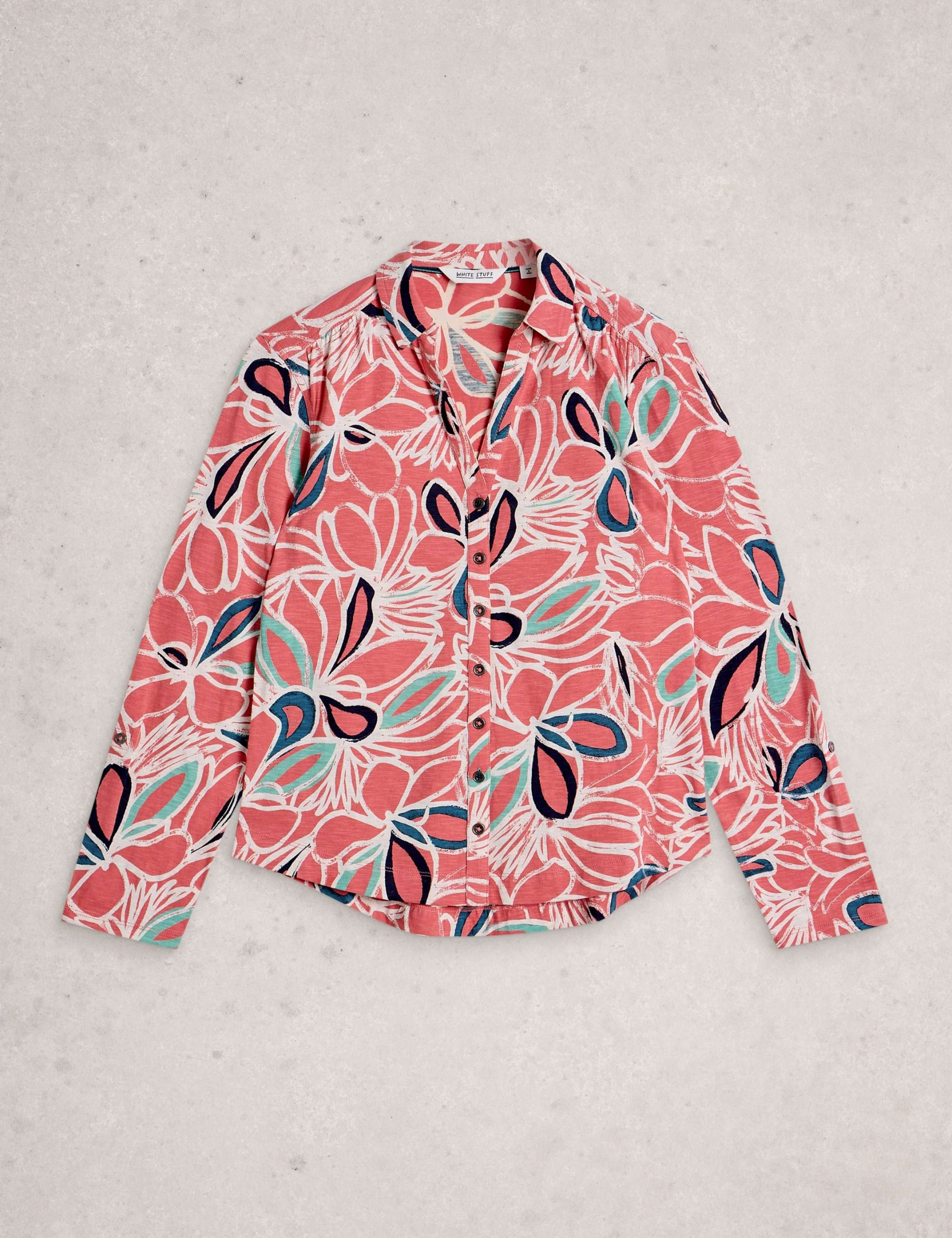 Pure Cotton Jersey Floral Shirt 2 of 6