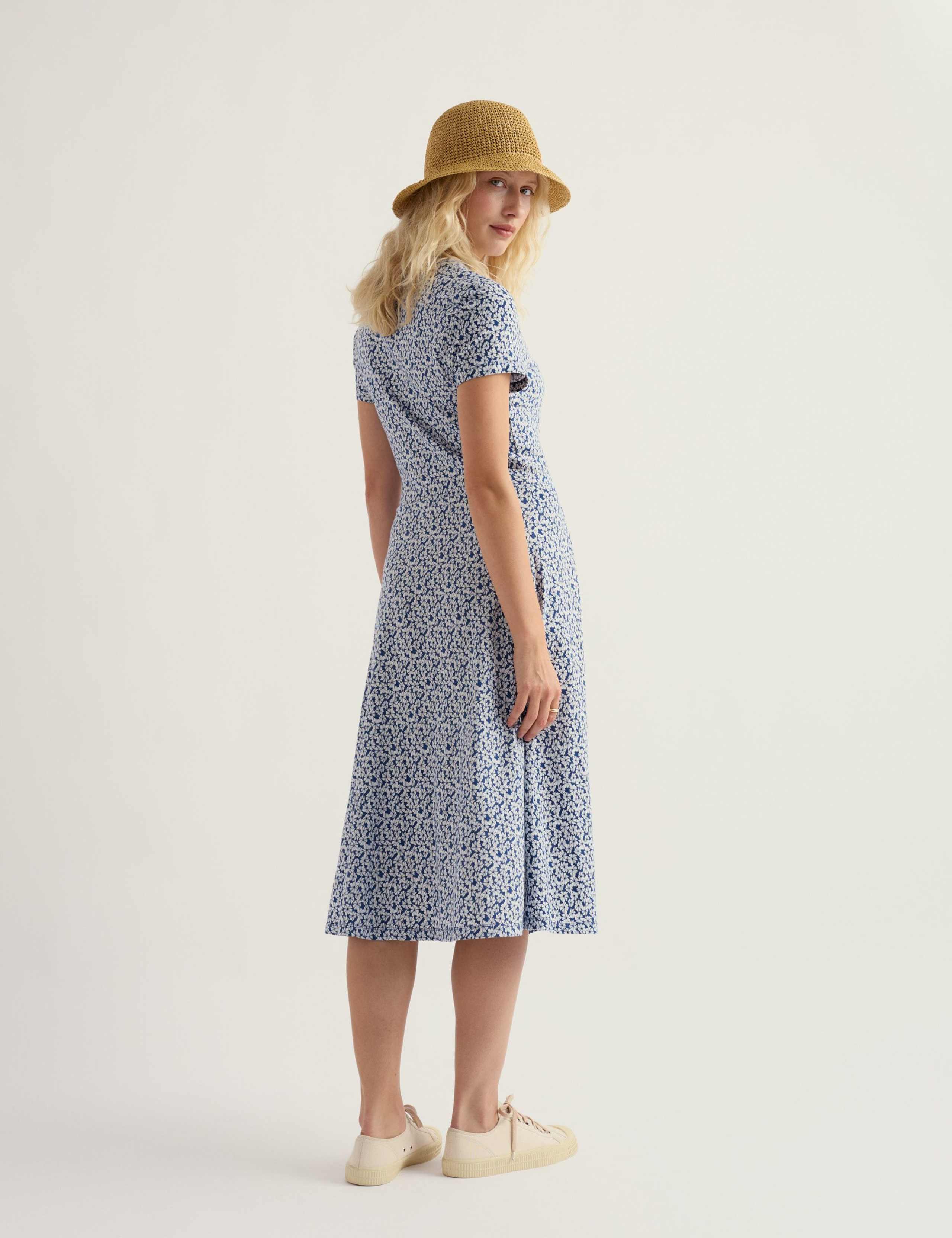 Cotton Rich Floral Midi T-Shirt Dress 3 of 5