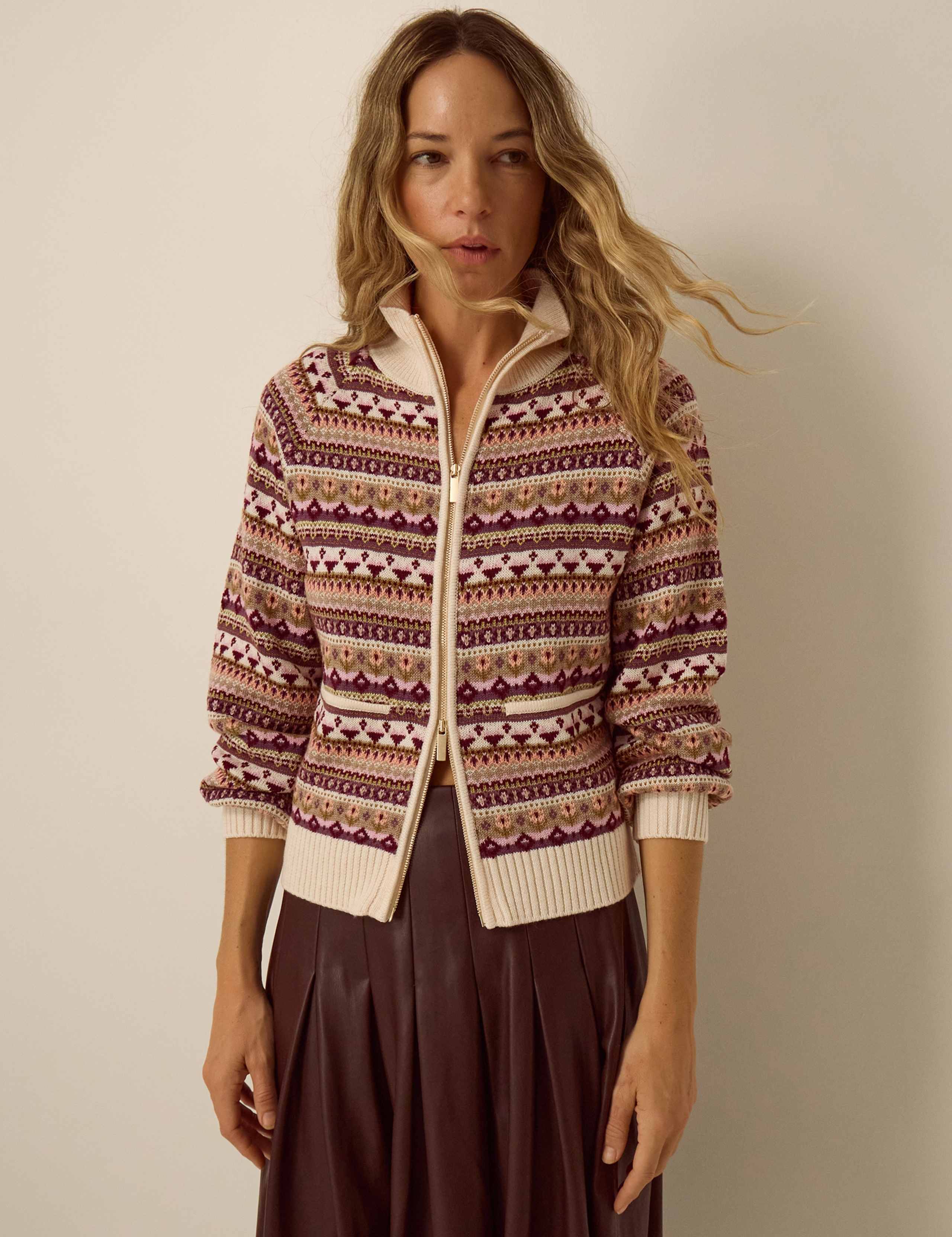 Fair Isle Collared Cardigan 1 of 4