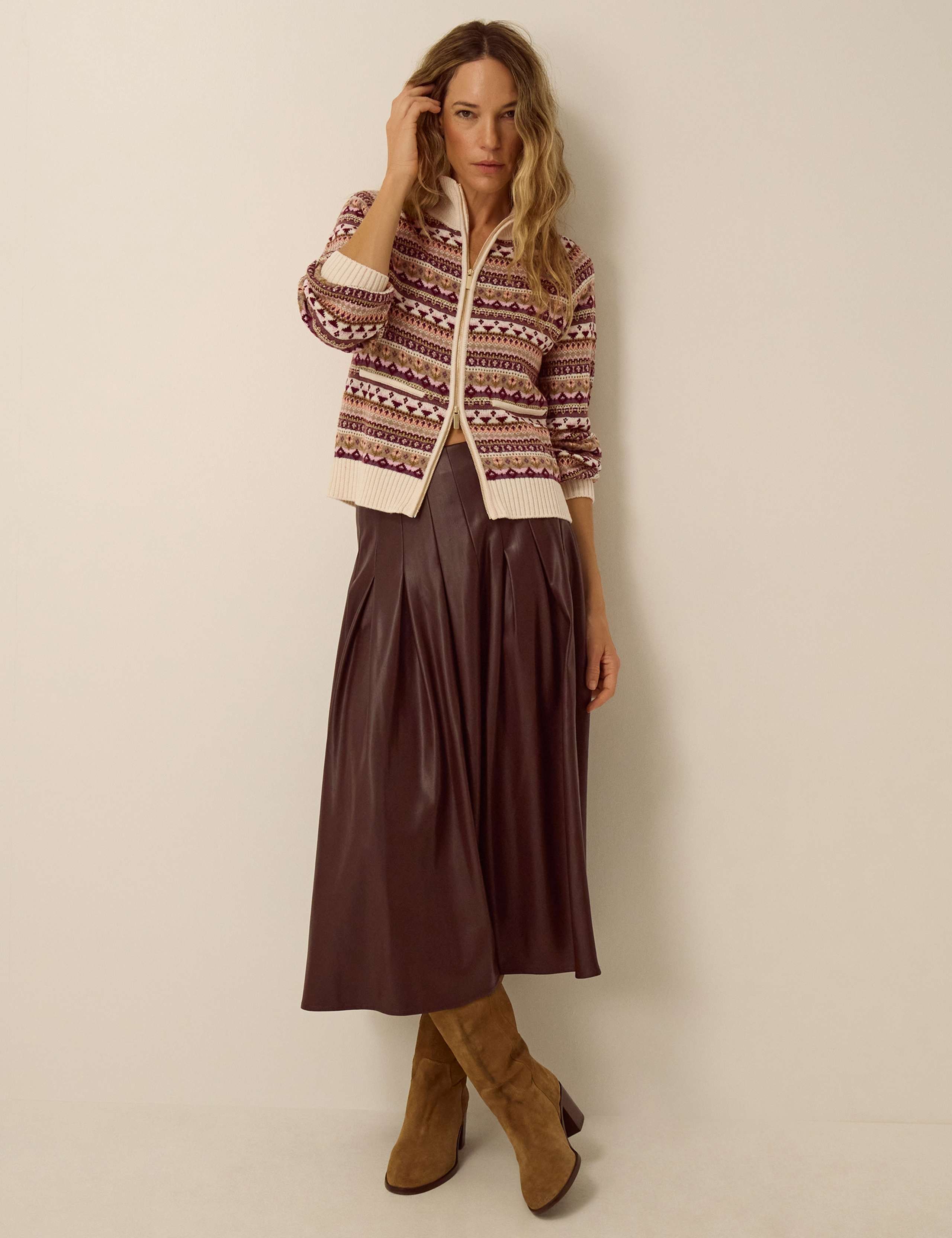 Fair Isle Collared Cardigan 2 of 4