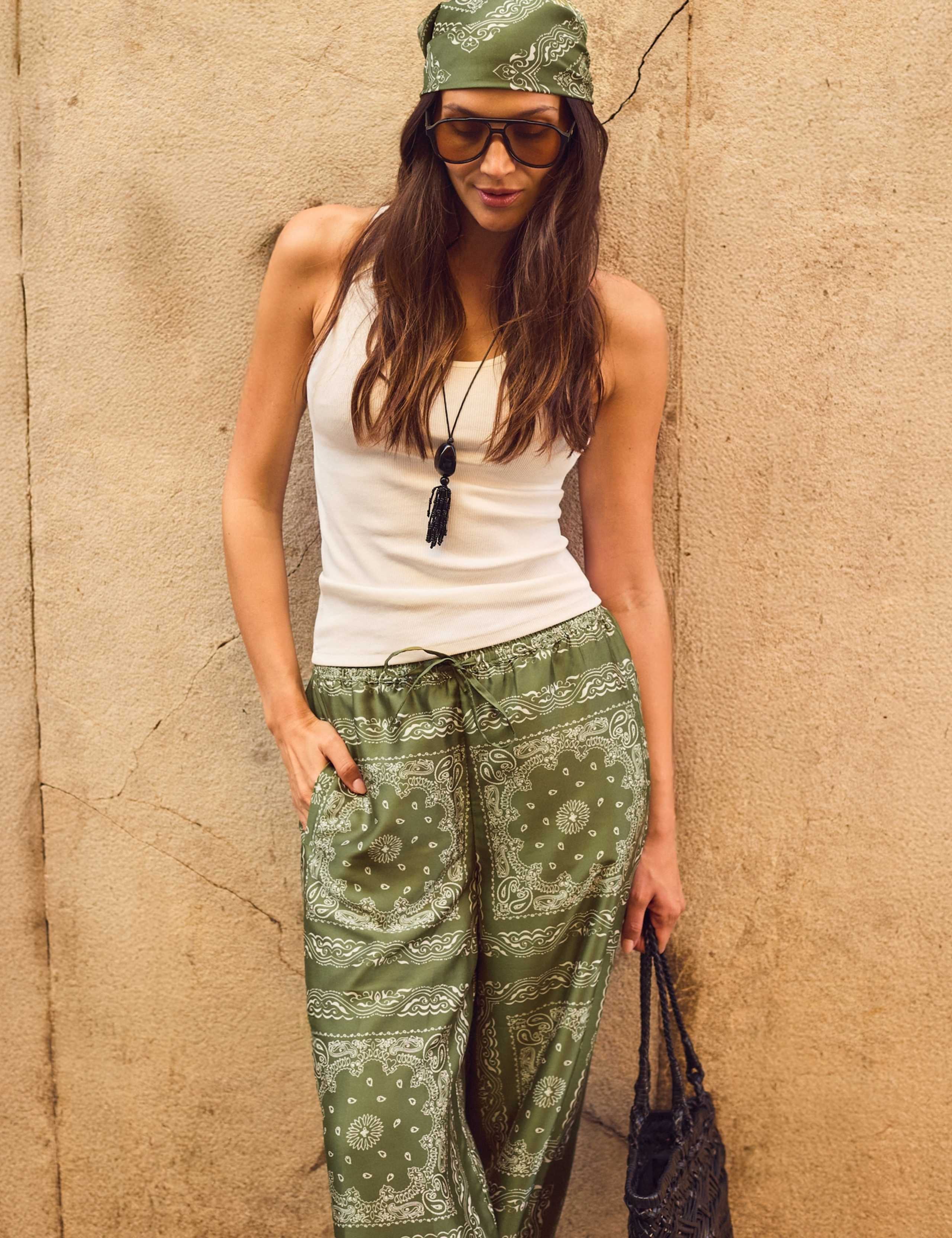 Scarf Print Wide Leg Trousers 5 of 6