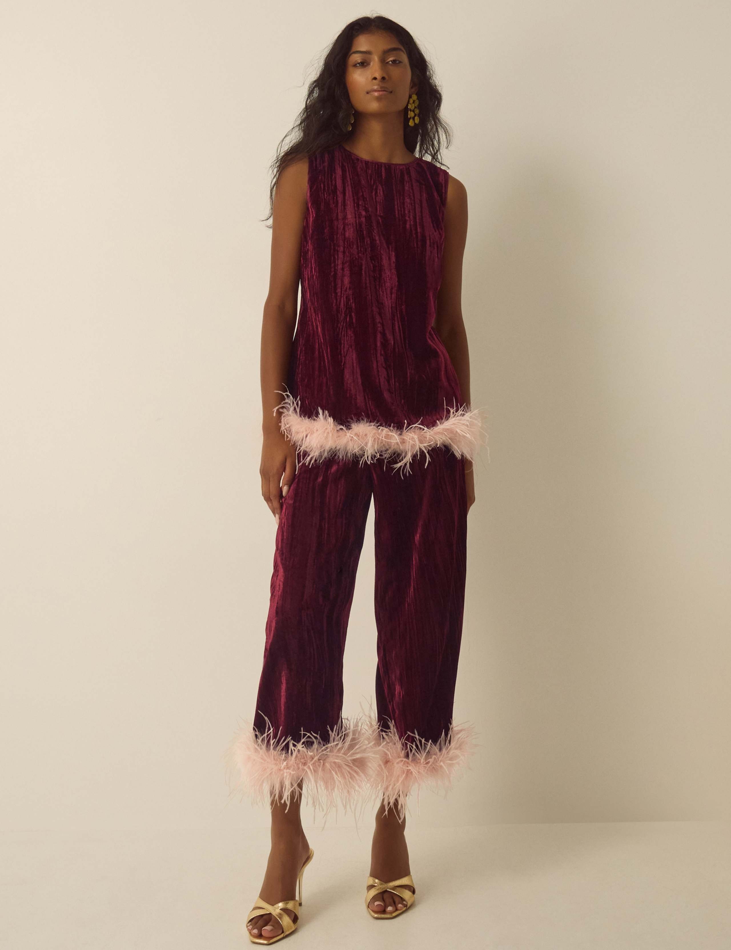 Velvet Cropped Trousers 2 of 6