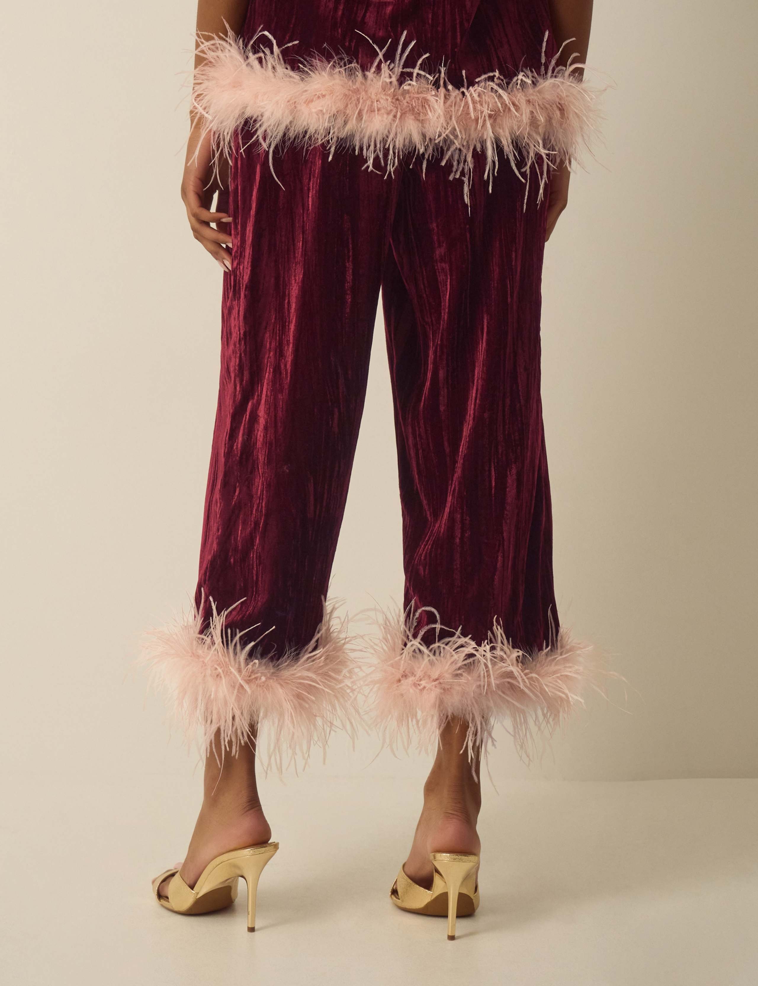 Velvet Cropped Trousers 4 of 6