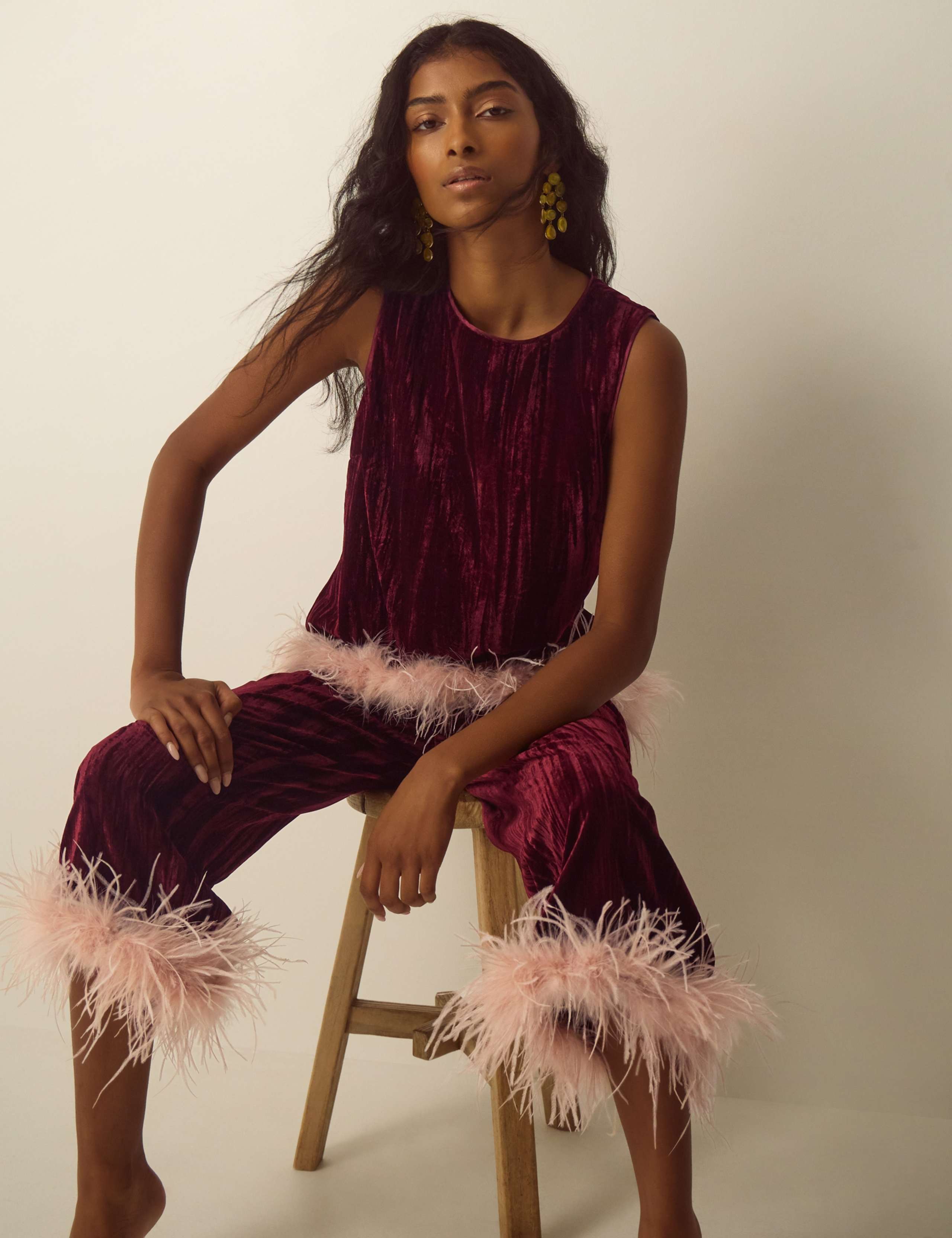 Velvet Cropped Trousers 5 of 6