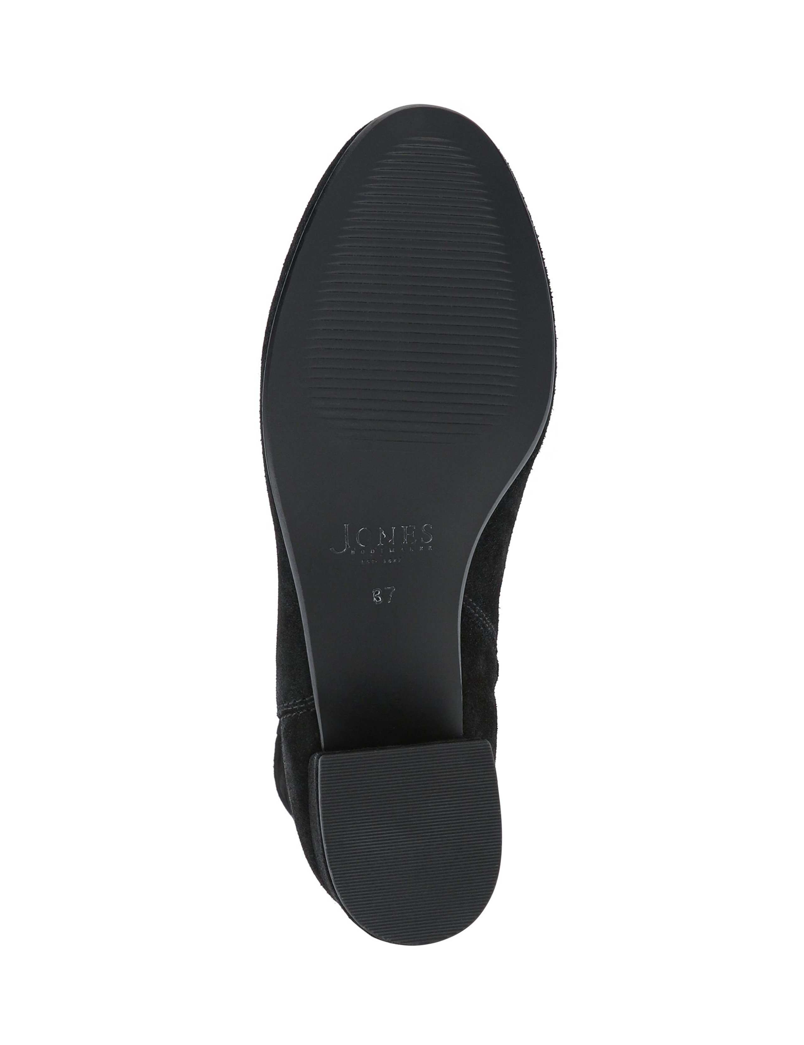 Suede Block Heel Round Toe Knee High Boots 3 of 6