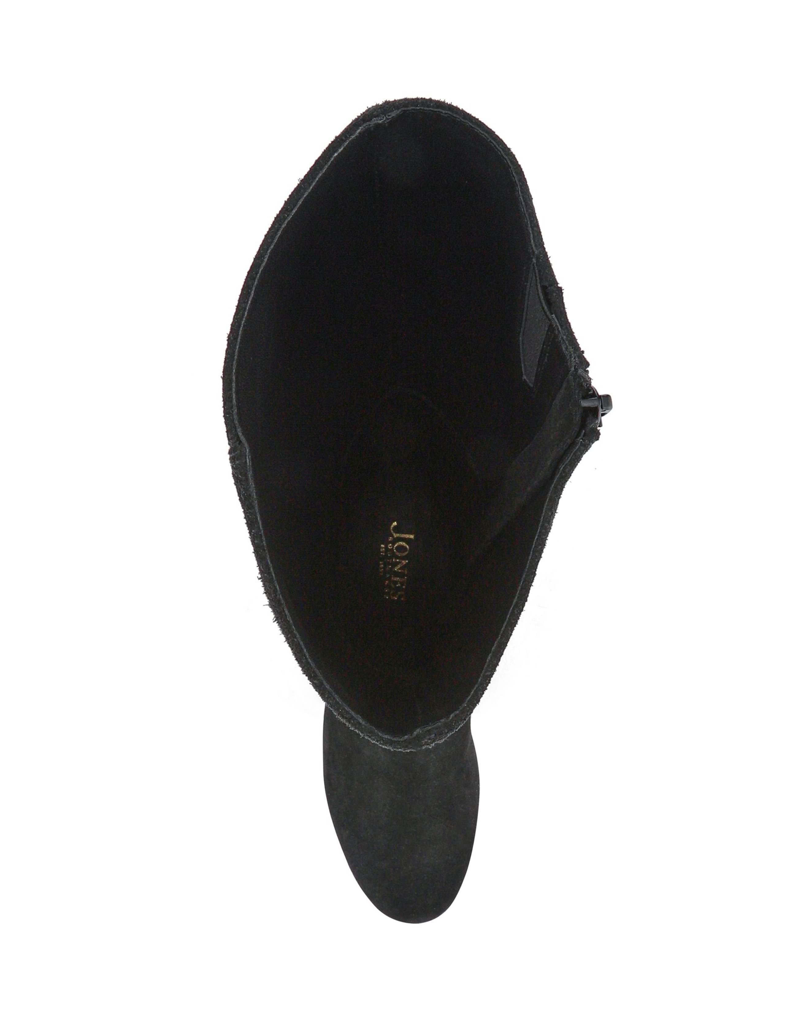 Suede Block Heel Round Toe Knee High Boots 4 of 6