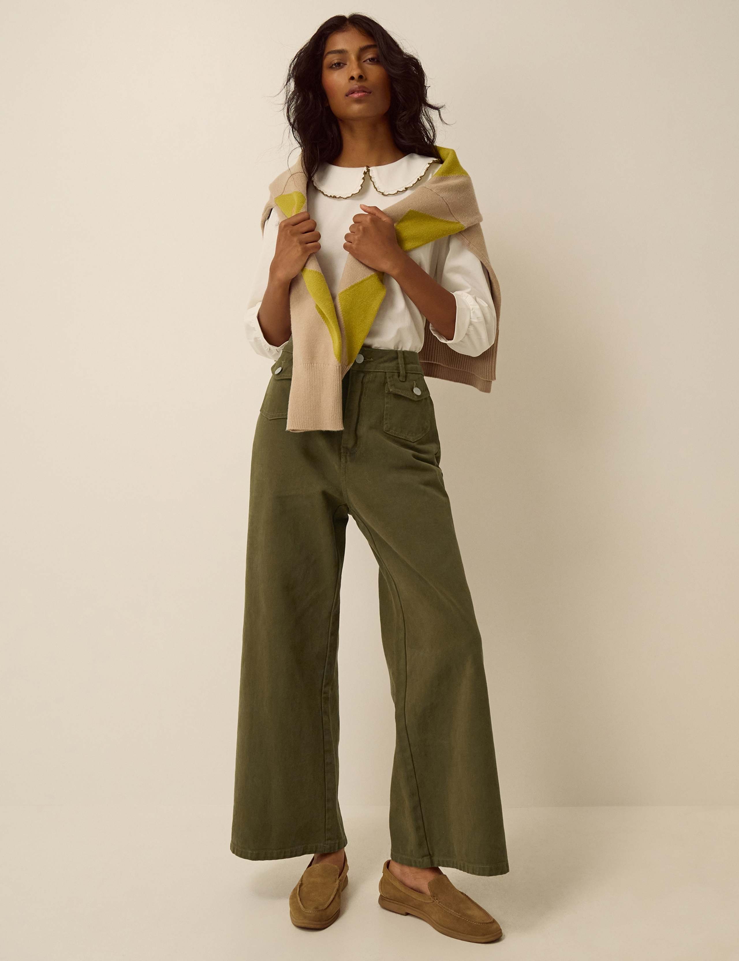 High Waisted Wide Leg Flared Jeans 2 of 4