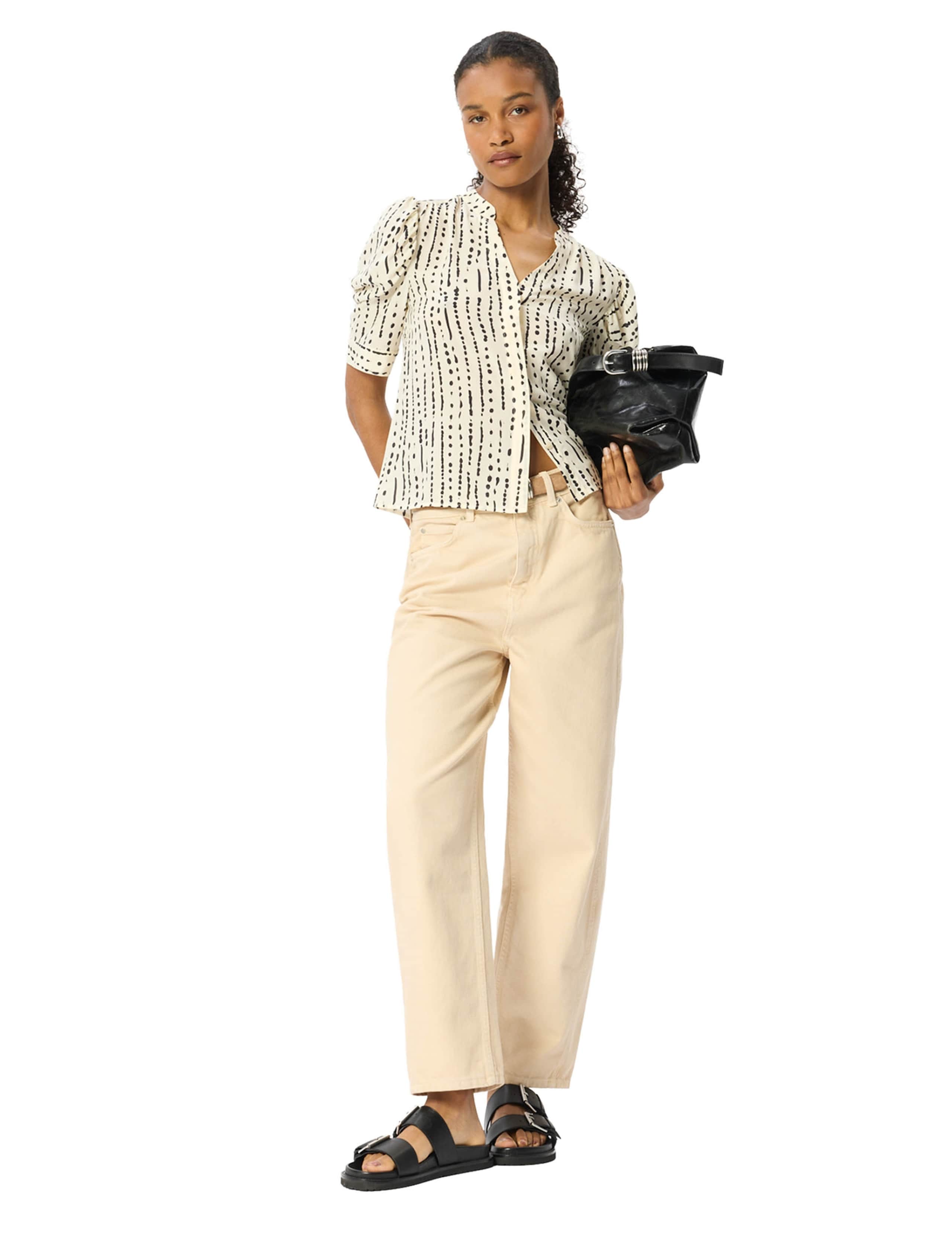 Polka Dot Print V-Neck Puff Sleeve Blouse 6 of 7