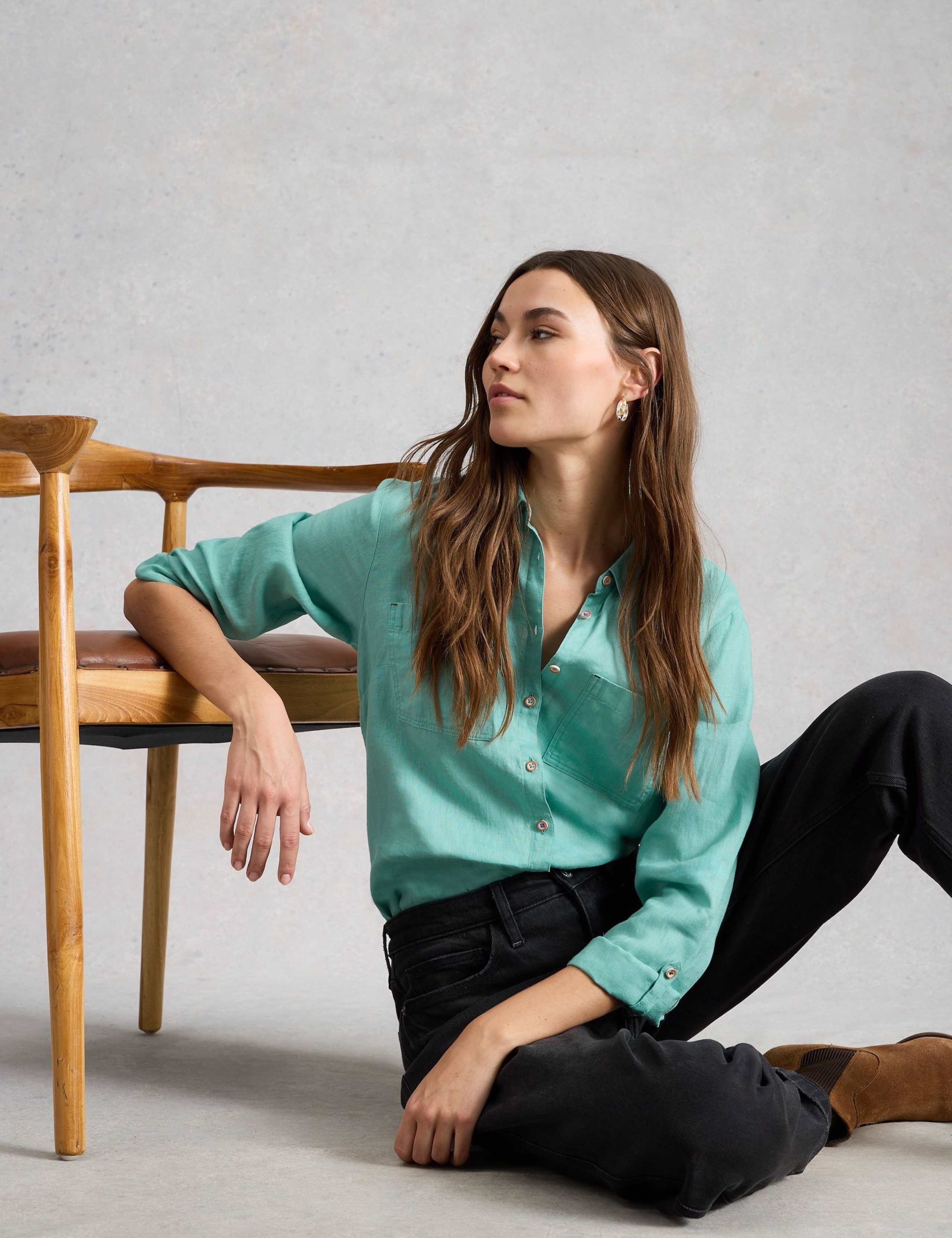 Pure Linen Collared Shirt 3 of 6