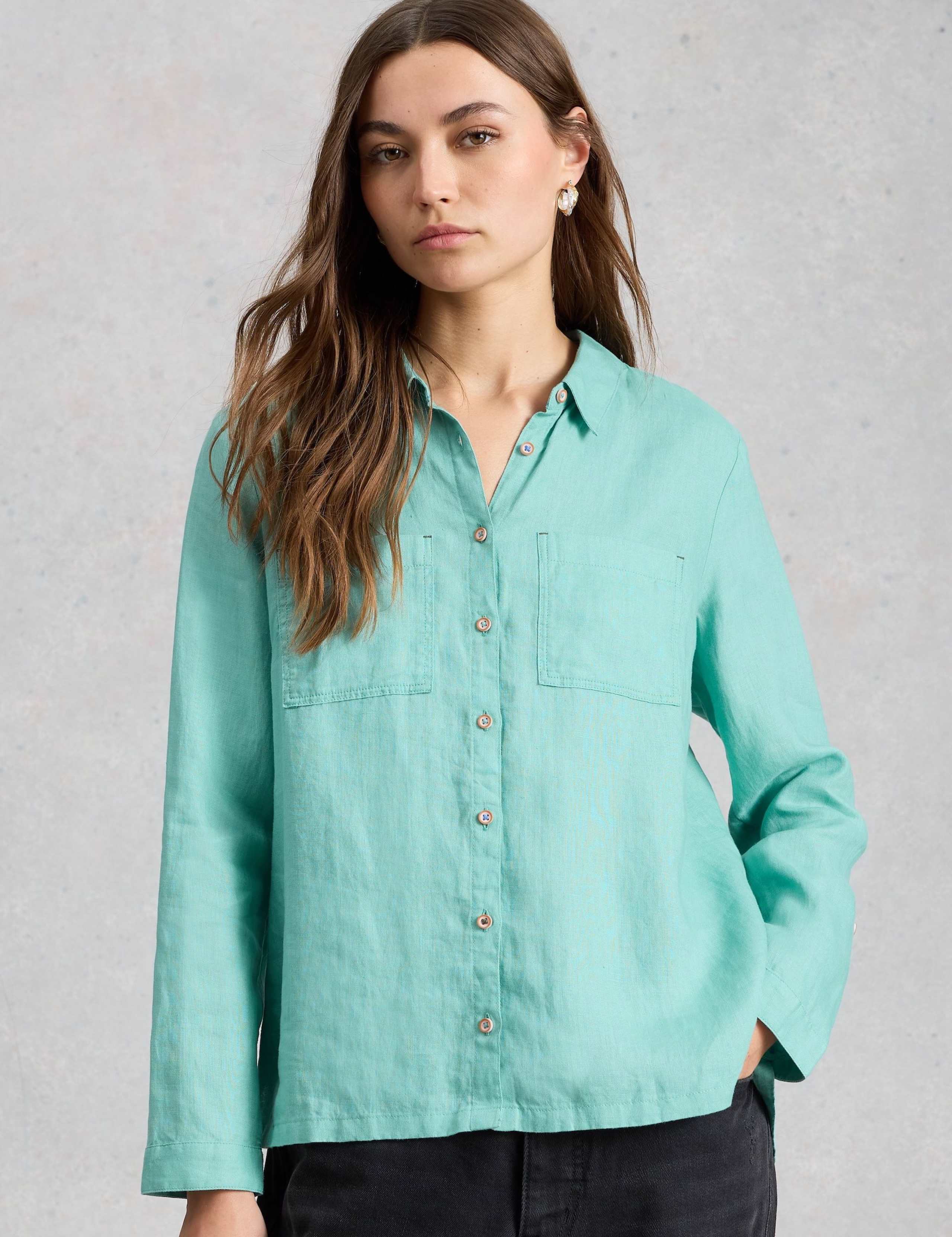 Pure Linen Collared Shirt 6 of 6