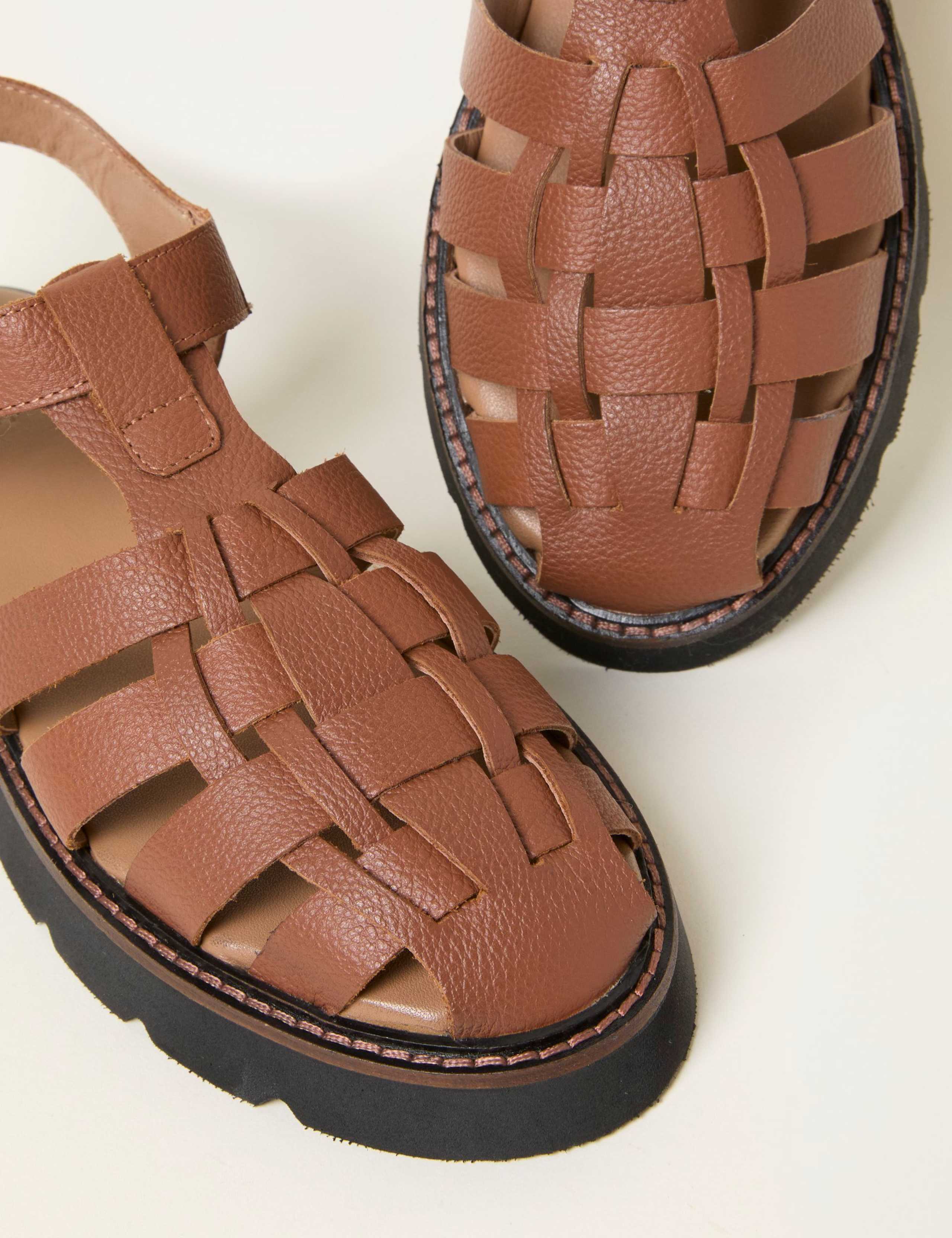 Leather Buckle Flat Gladiator Sandals 3 of 3