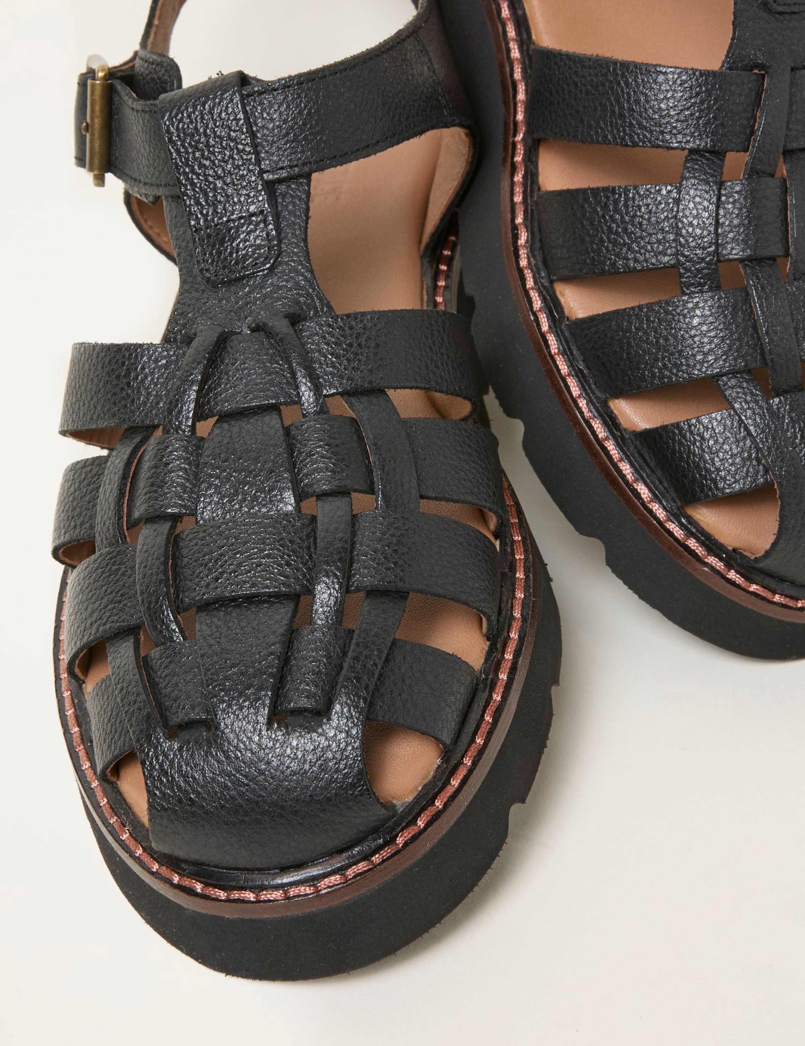 Leather Buckle Flat Gladiator Sandals 3 of 3