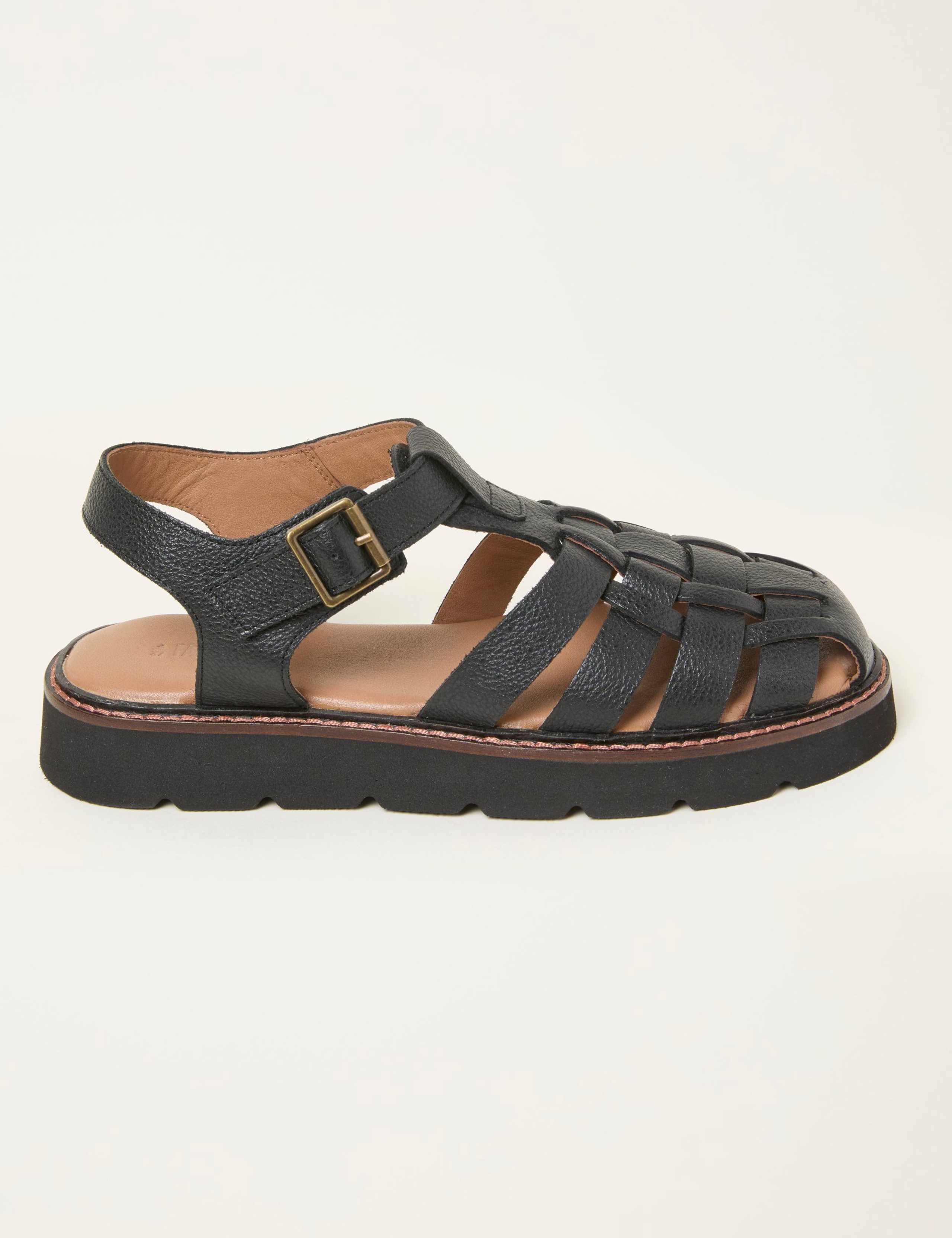 Leather Buckle Flat Gladiator Sandals 2 of 3