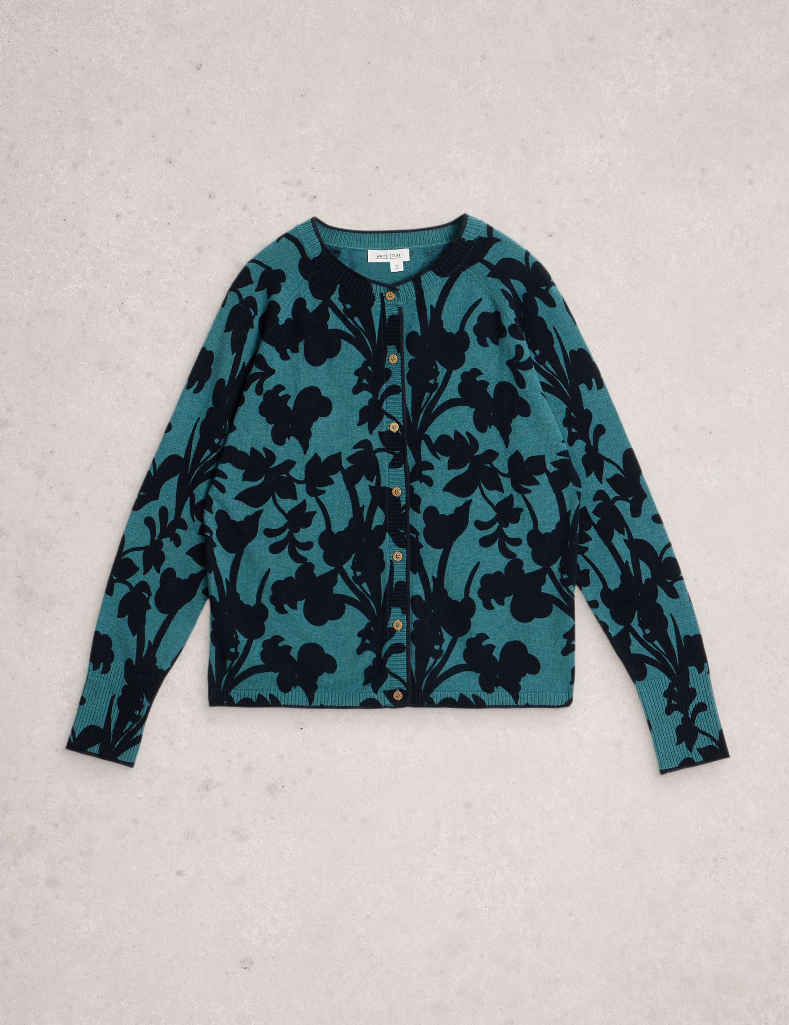 Pure Cotton Floral Cardigan 2 of 6