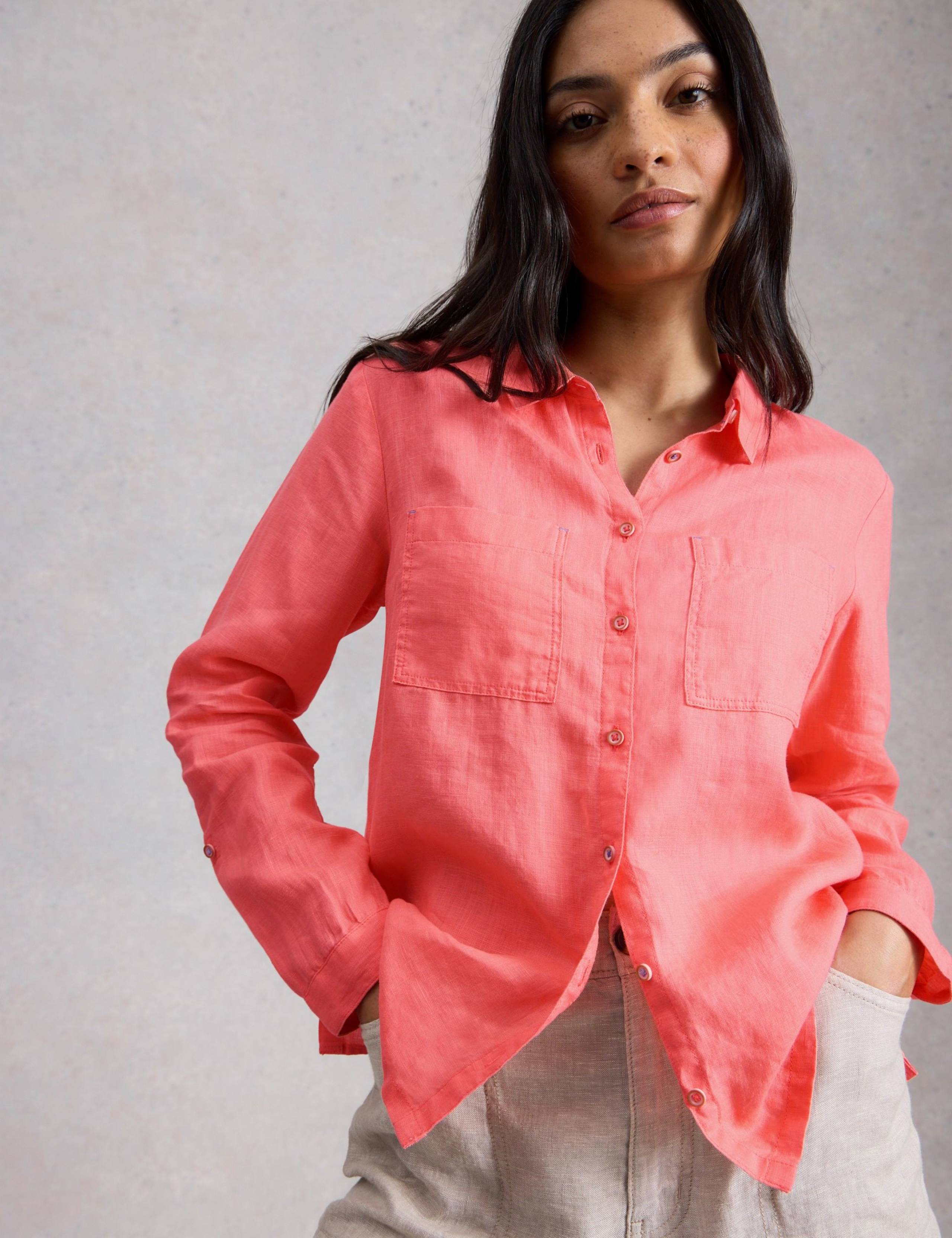 Pure Linen Button Through Shirt 1 of 6