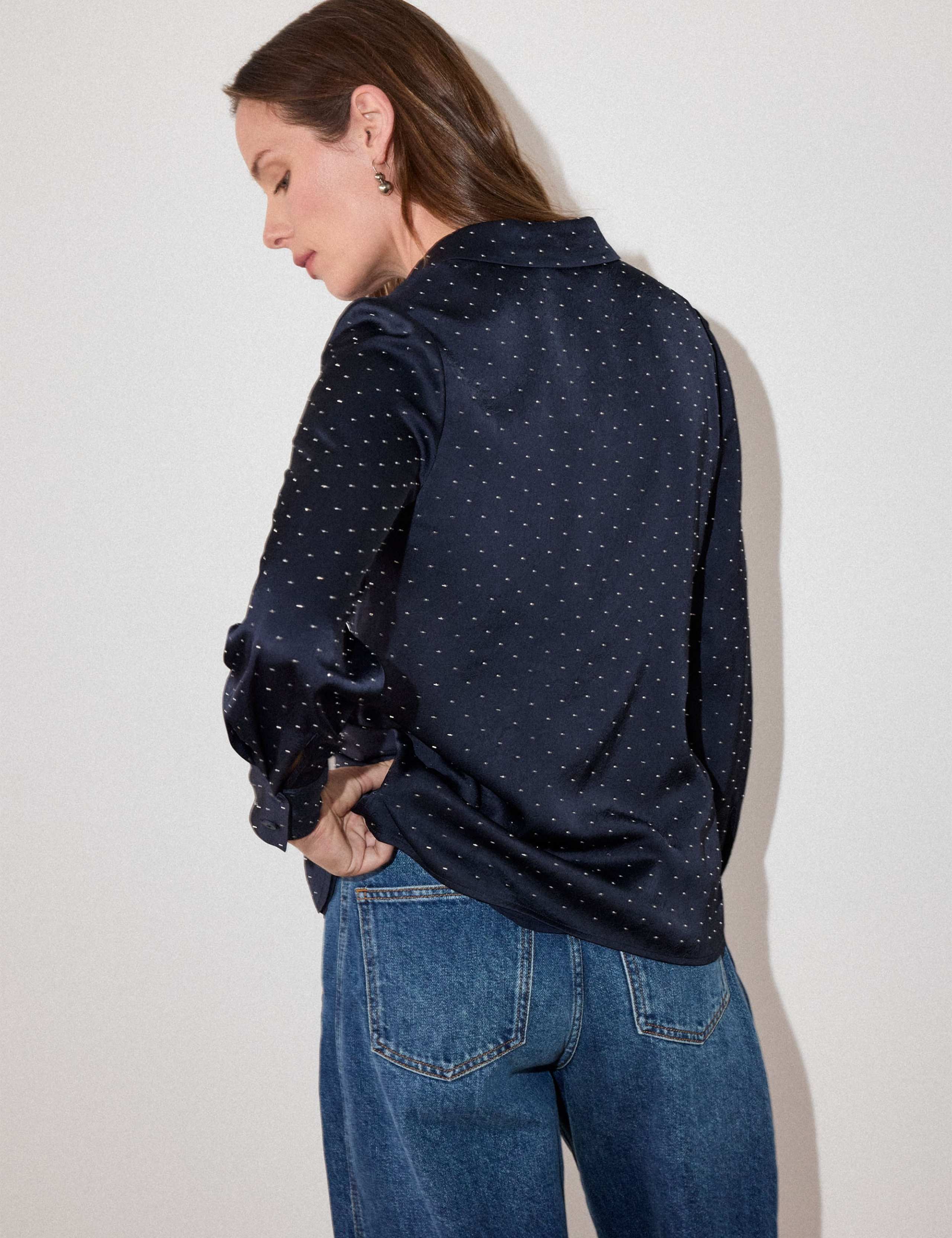 Satin Embellished Collared Shirt 5 of 6