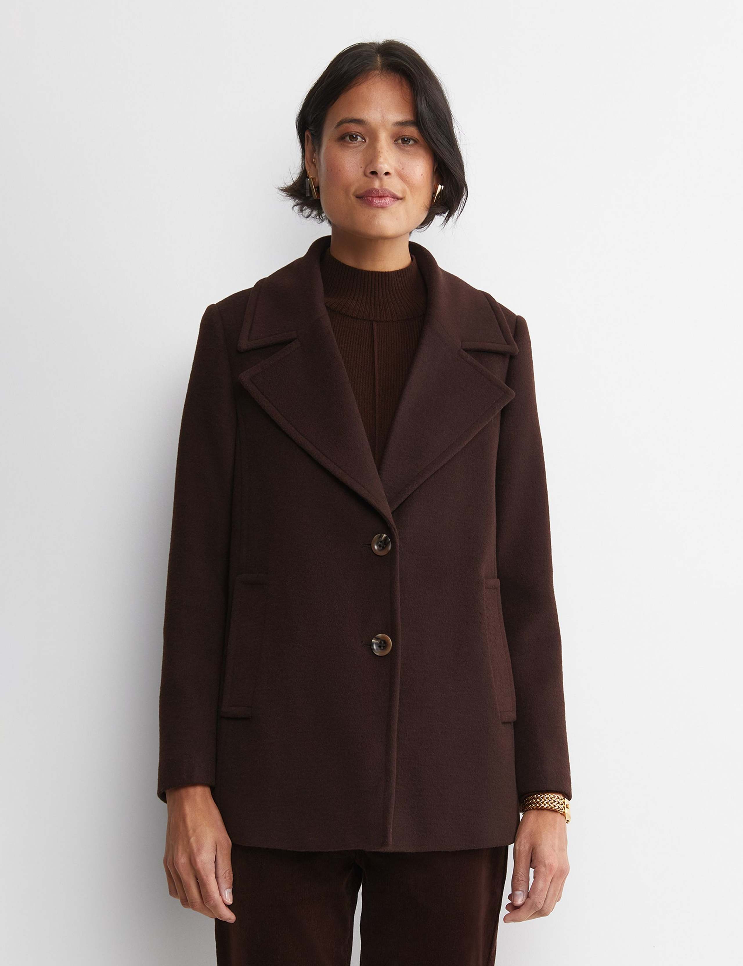 Wool Rich Collared Short Jacket 1 of 6