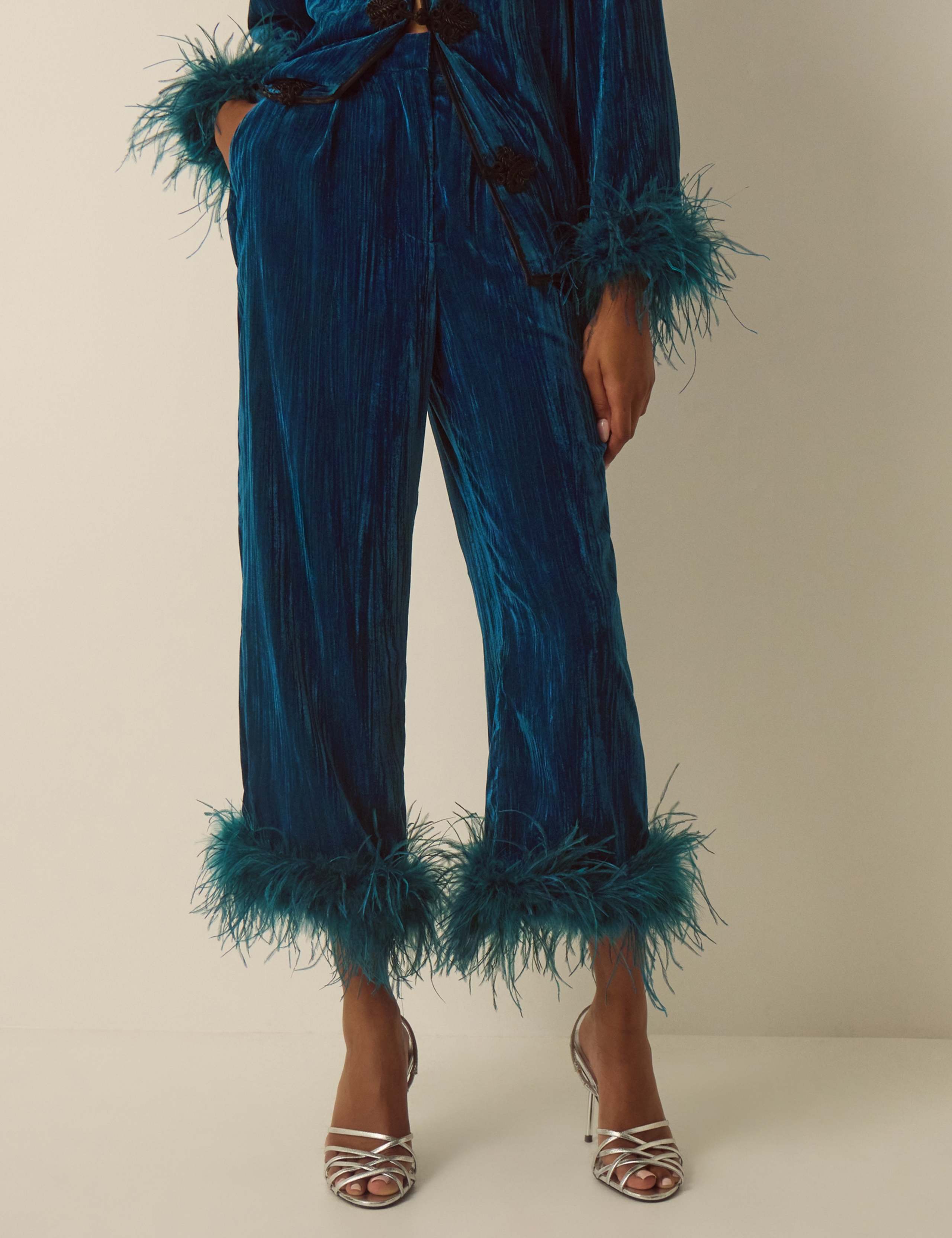 Velvet Cropped Trousers 3 of 5